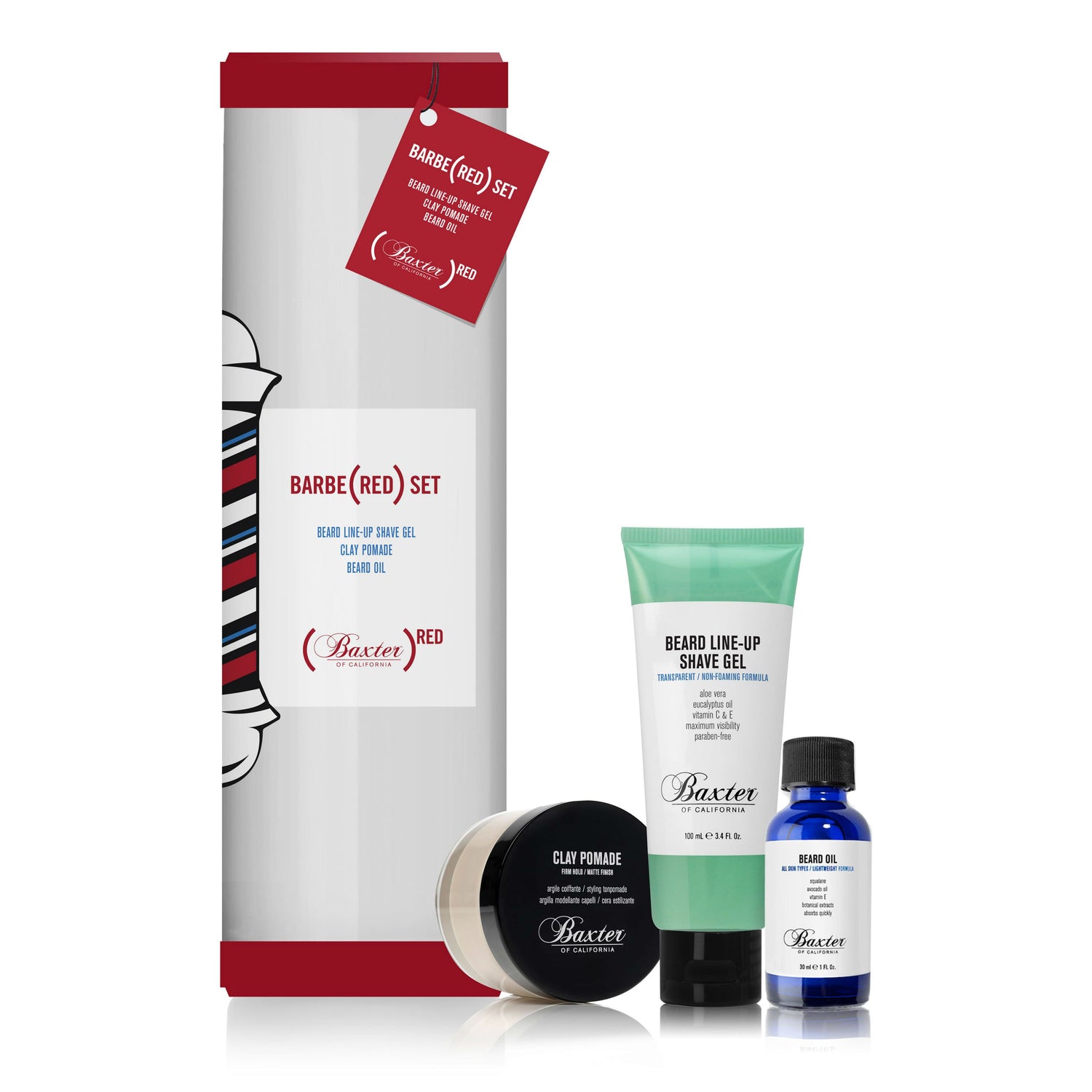Baxter of California BARBE(RED) Holiday Set Men's Grooming Kit Baxter of California