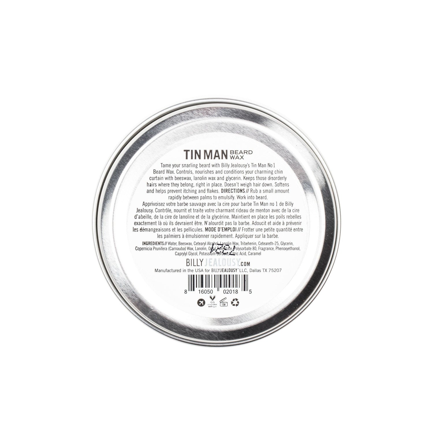 Billy Jealousy Tin Man No. 1 Beard Wax Beard Balm Billy Jealousy