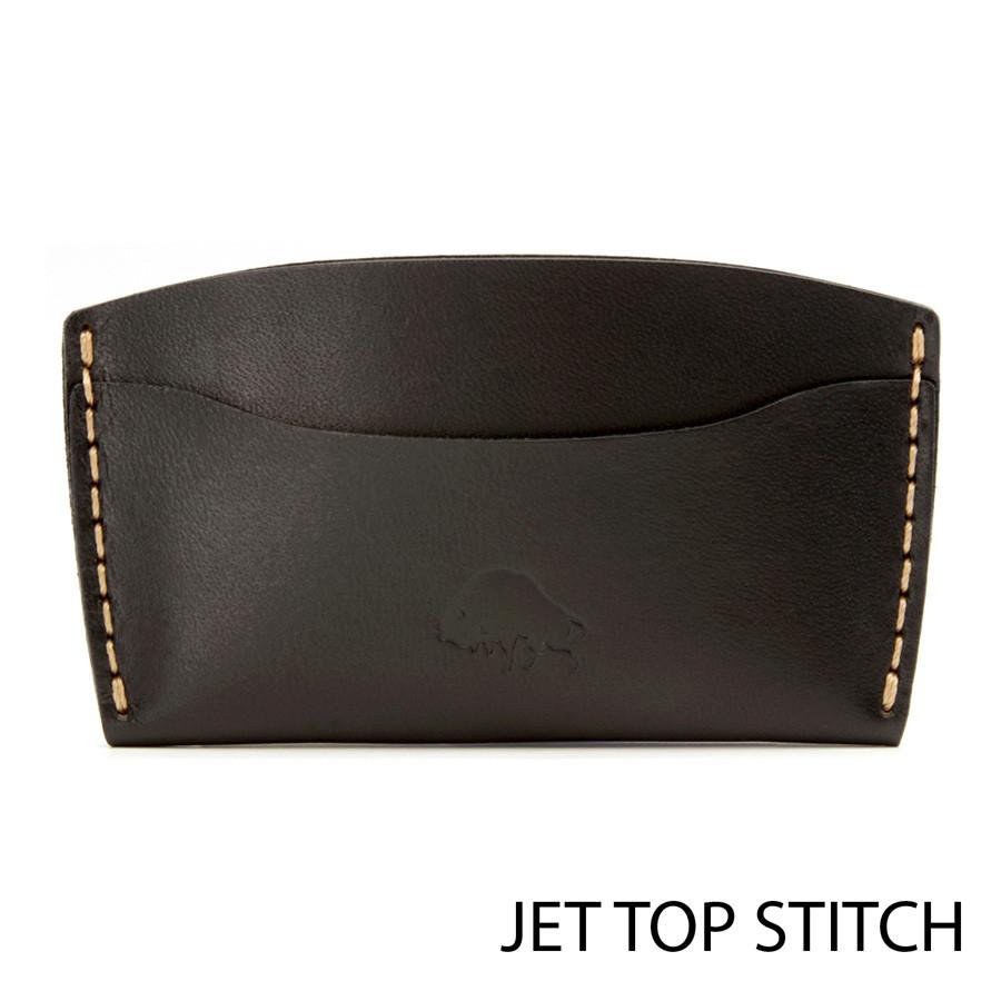 Ezra Arthur No. 3 Wallet in Choice of Chromexcel Leather or English Bridle Leather Leather Wallet Ezra Arthur Jet 