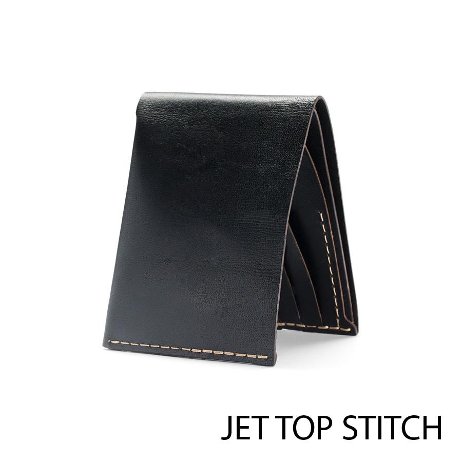 Ezra Arthur No. 8 Wallet in Choice of Chromexcel Leather or English Bridle Leather Leather Wallet Ezra Arthur Jet 