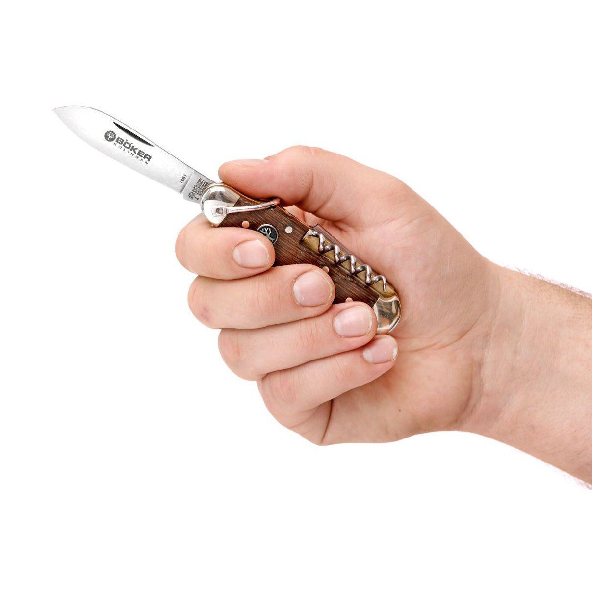 Boker Camp Smoked Oak Wood Pocket Knife Pocket Knife Boker