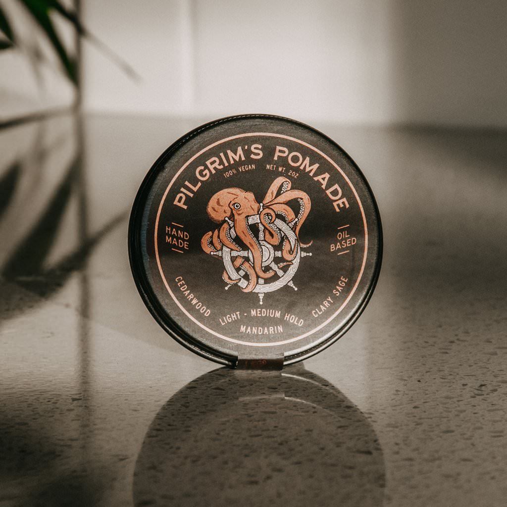 Brooklyn Grooming Pilgrim's Vegan Pomade, Mandarin and Clary Sage Hair Pomade Brooklyn Grooming Co