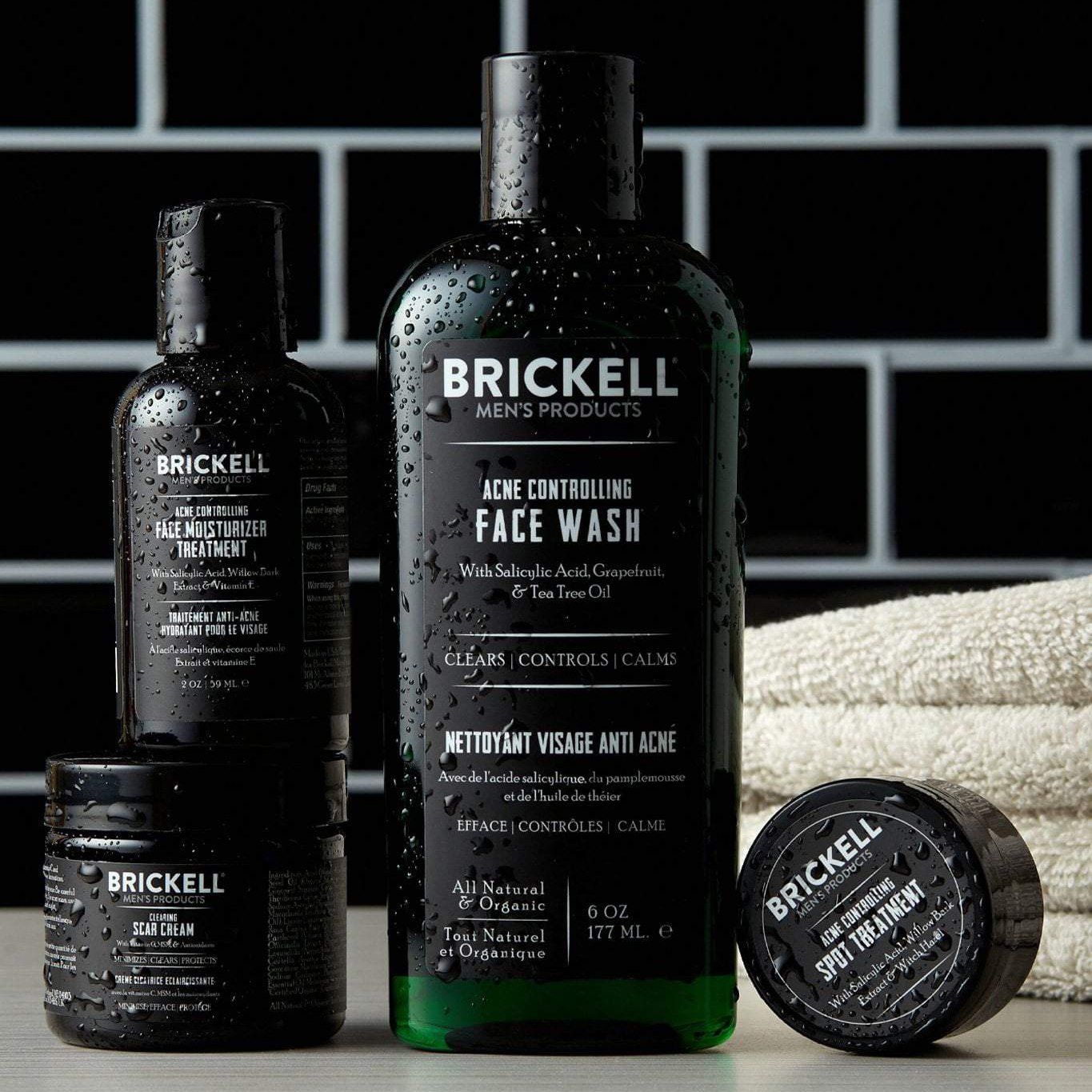 Brickell Acne Controlling System for Men Men's Grooming Kit Brickell