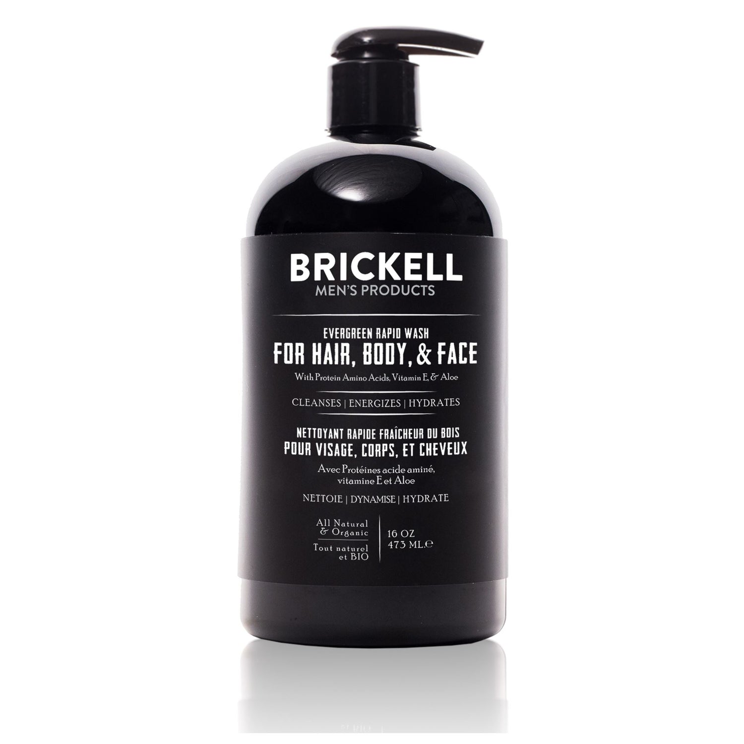 Brickell All in One Wash for Men Men's Body Wash Brickell Evergreen