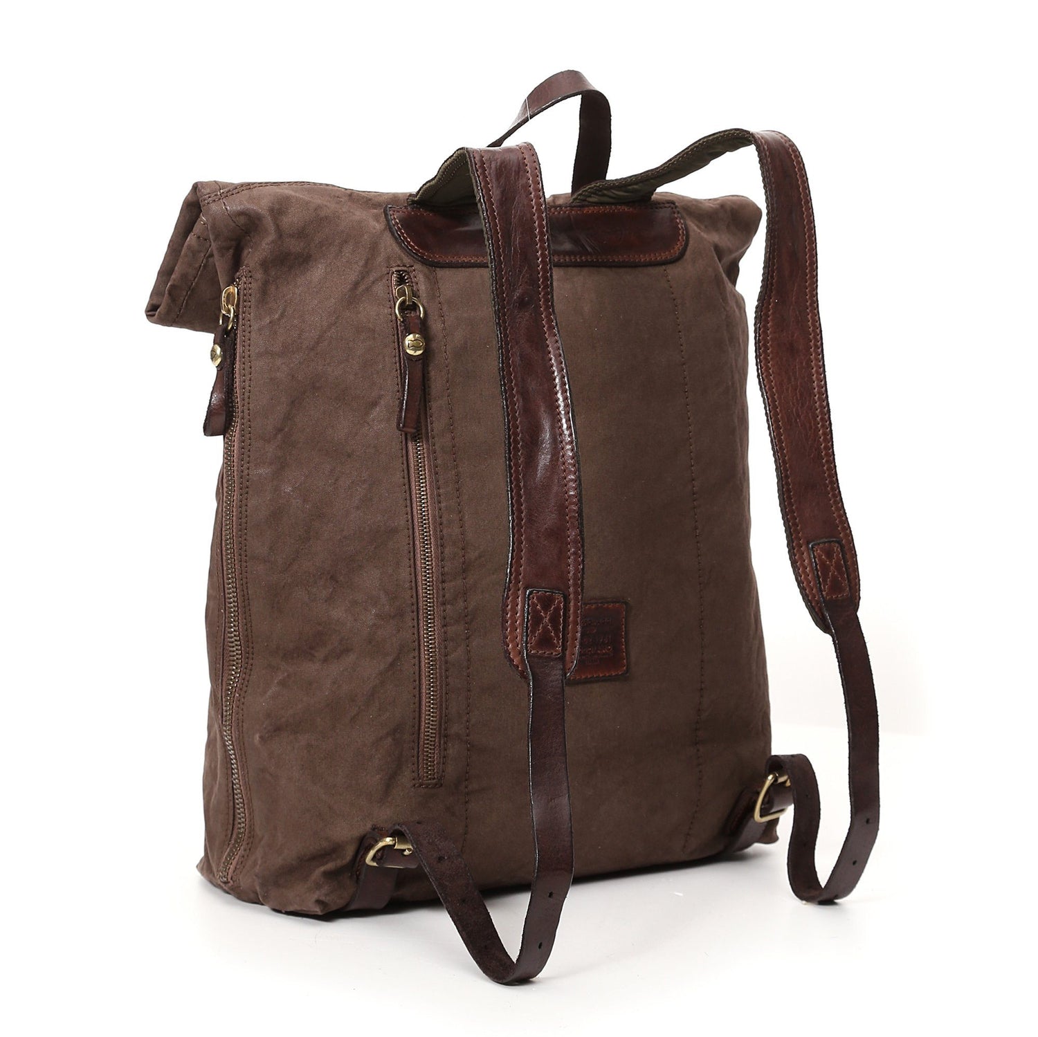 Campomaggi Tamerice Rolltop Backpack, Teodorano Canvas Print Backpack Campomaggi