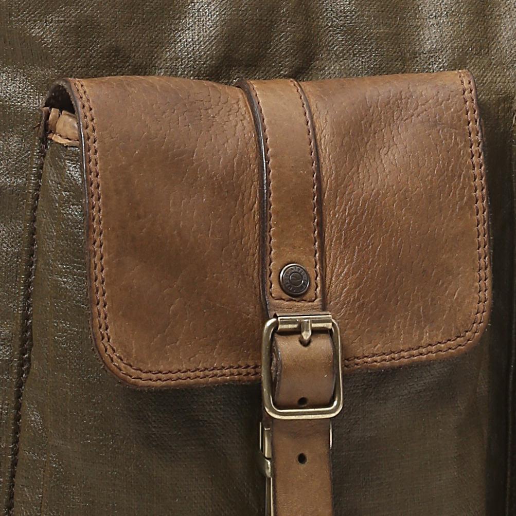 Campomaggi Vitrus Shopping Backpack, Teodorano Fabric and Leather Backpack Campomaggi