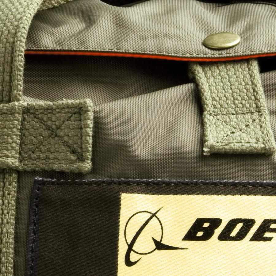 Red Canoe Boeing Nylon Stow Bag Leather Briefcase Red Canoe