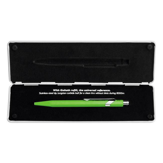 Caran d’Ache 849 POPLINE Ballpoint Pen, Green Fluo Ball Point Pen Caran d'Ache