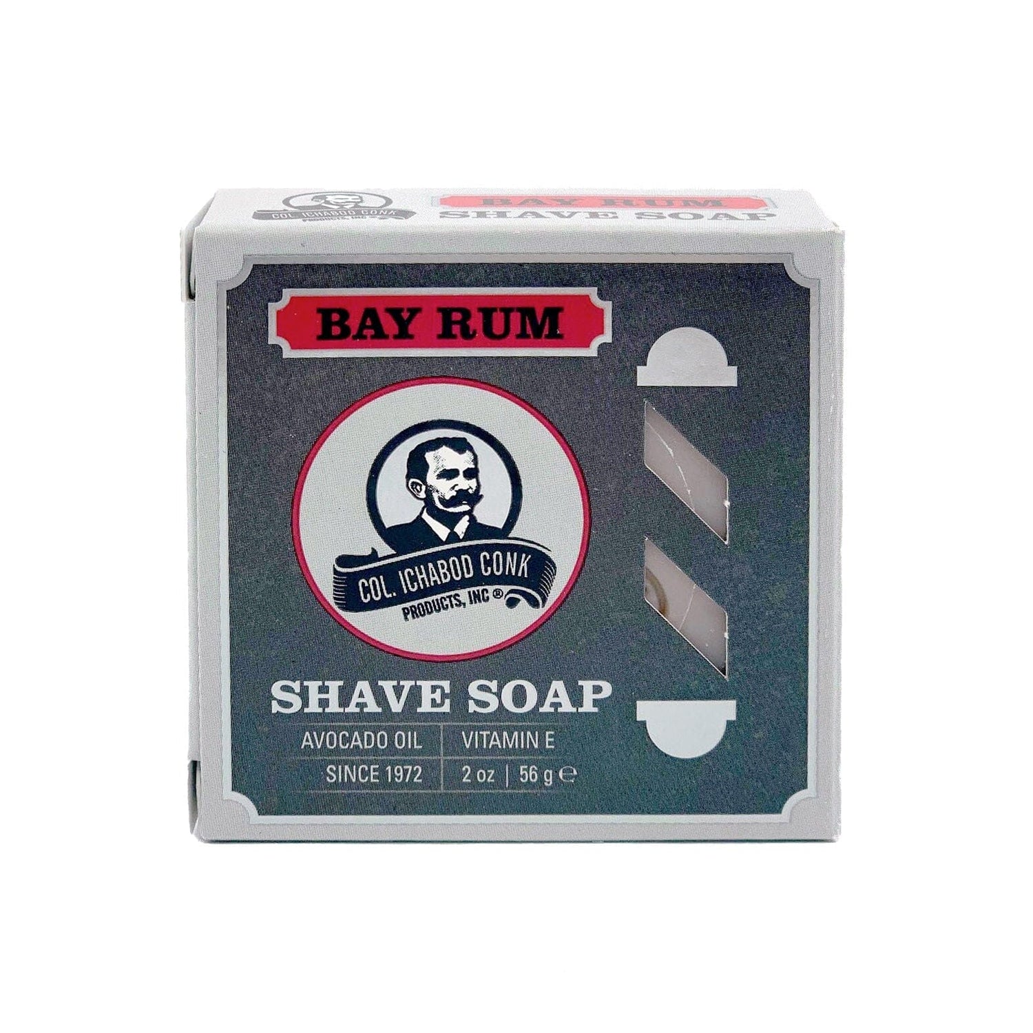 Col. Conk Bay Rum Shaving Soap, Small Shaving Soap Col. Ichabod Conk
