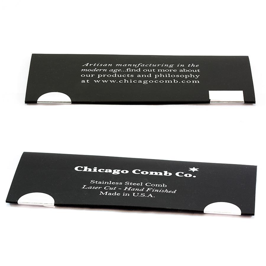 Chicago Comb Co. Model No. 4 Stainless Steel Medium-Fine Tooth Comb Comb Chicago Comb Co 