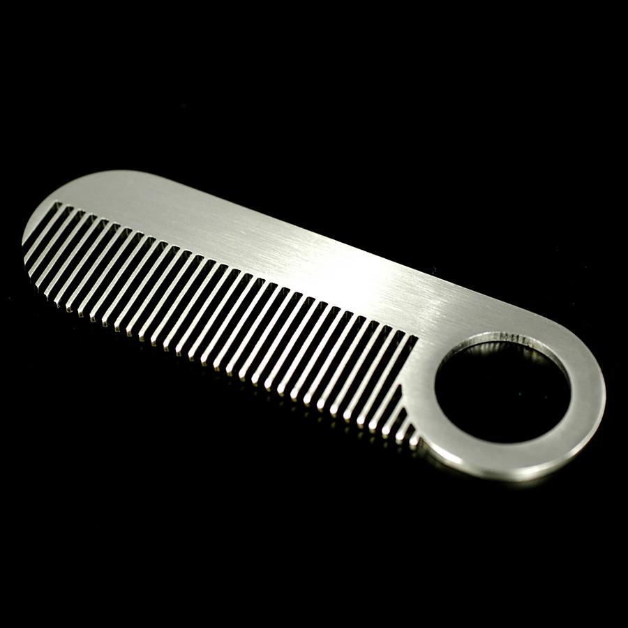 Chicago Comb Co. Model No. 2 Stainless Steel Beard and Mustache Comb Moustache Comb Chicago Comb Co Mirror 