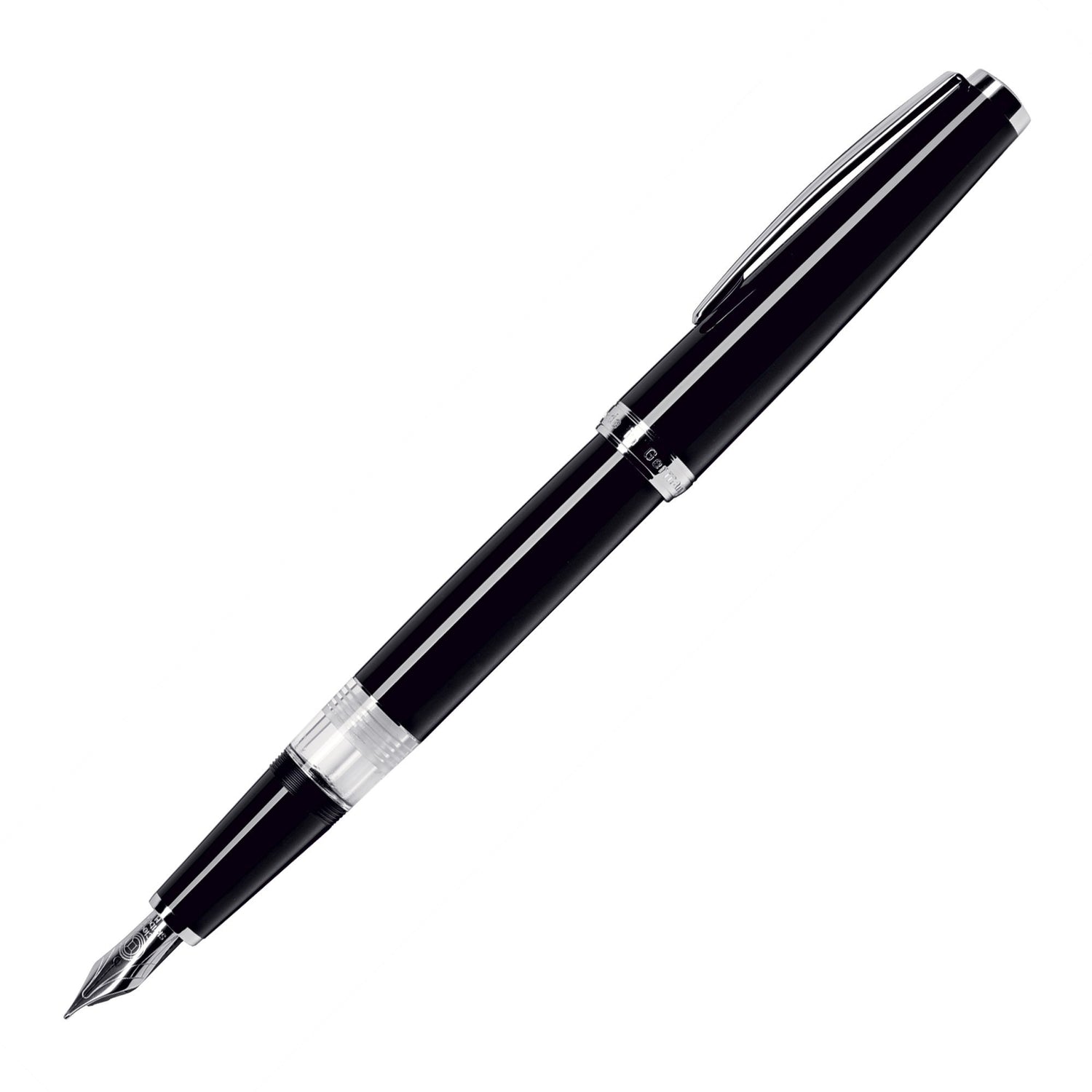 Cleo Skribent Classic Palladium Piston Fountain Pen, Black Fountain Pen Cleo Skribent