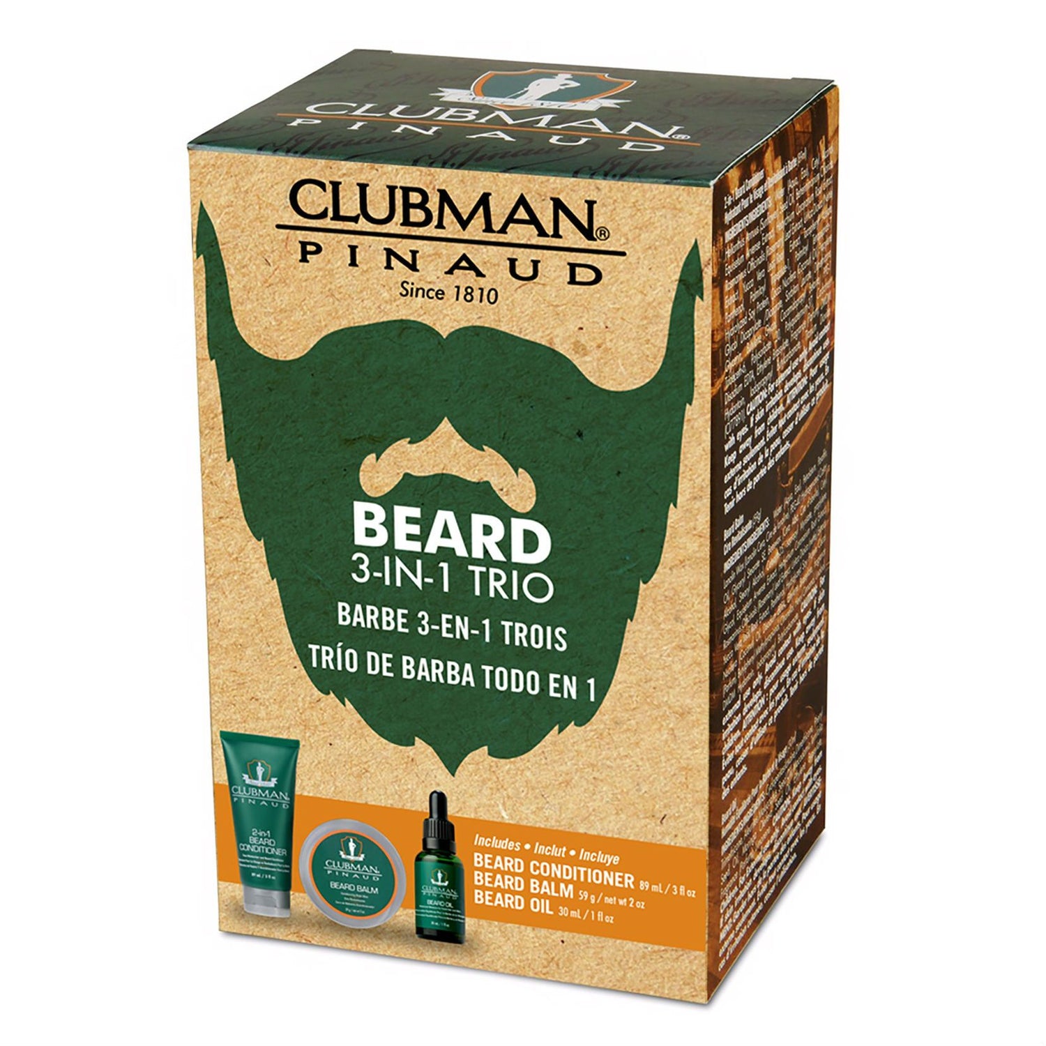 Clubman Pinaud Beard Pack Beard and Moustache Grooming Clubman