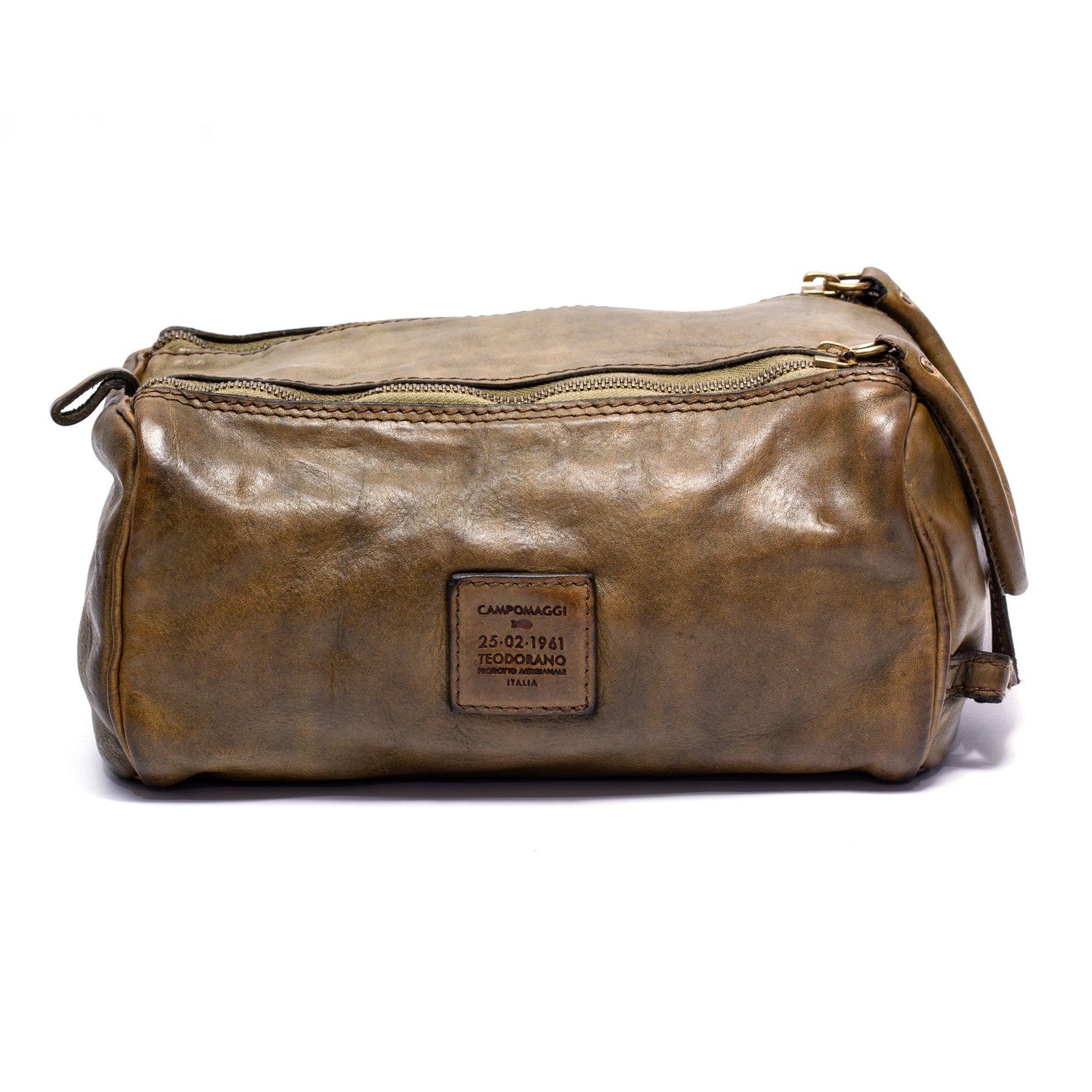 Campomaggi Leather Toiletry Bag Toiletry Bag Campomaggi Military Green