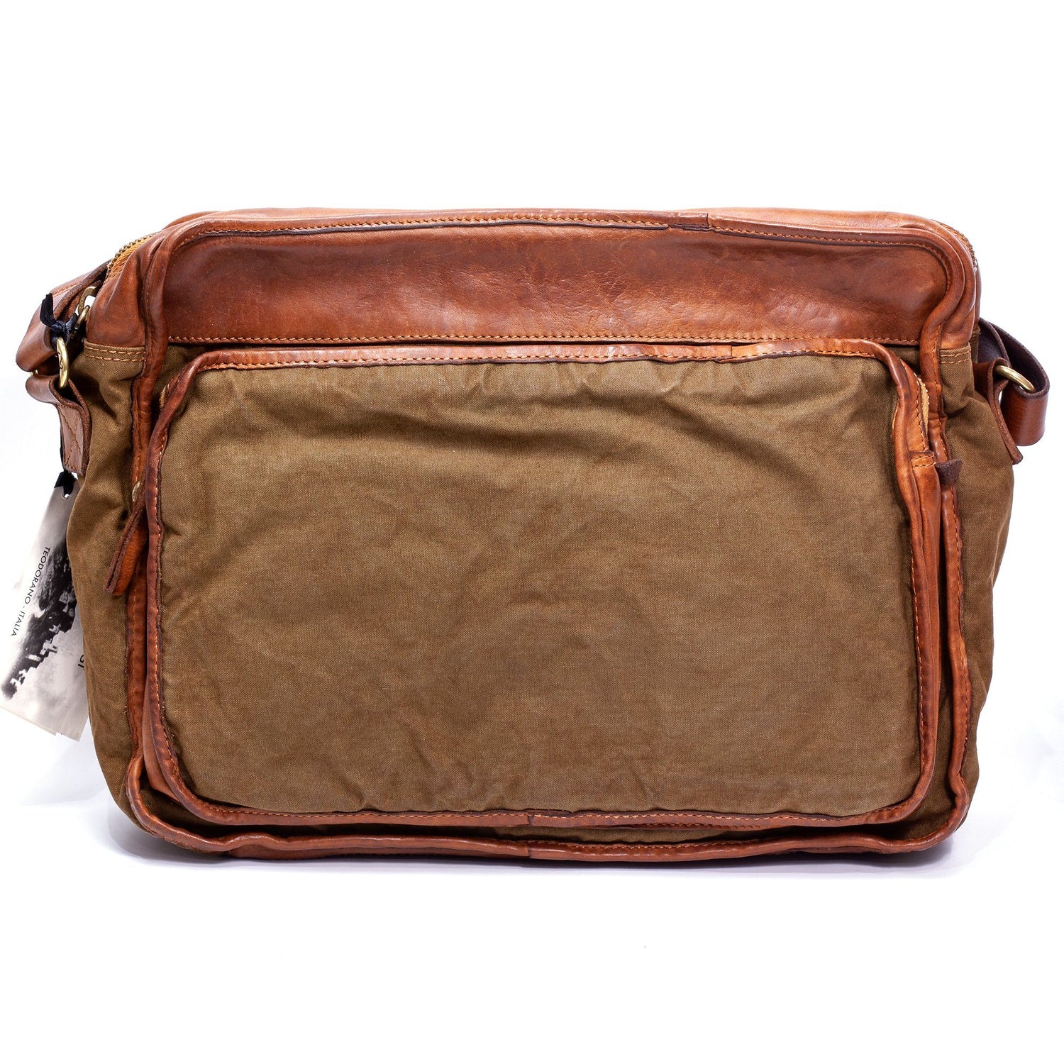 Campomaggi Military Crossbody Leather Pouch Leather Messenger Bag Campomaggi