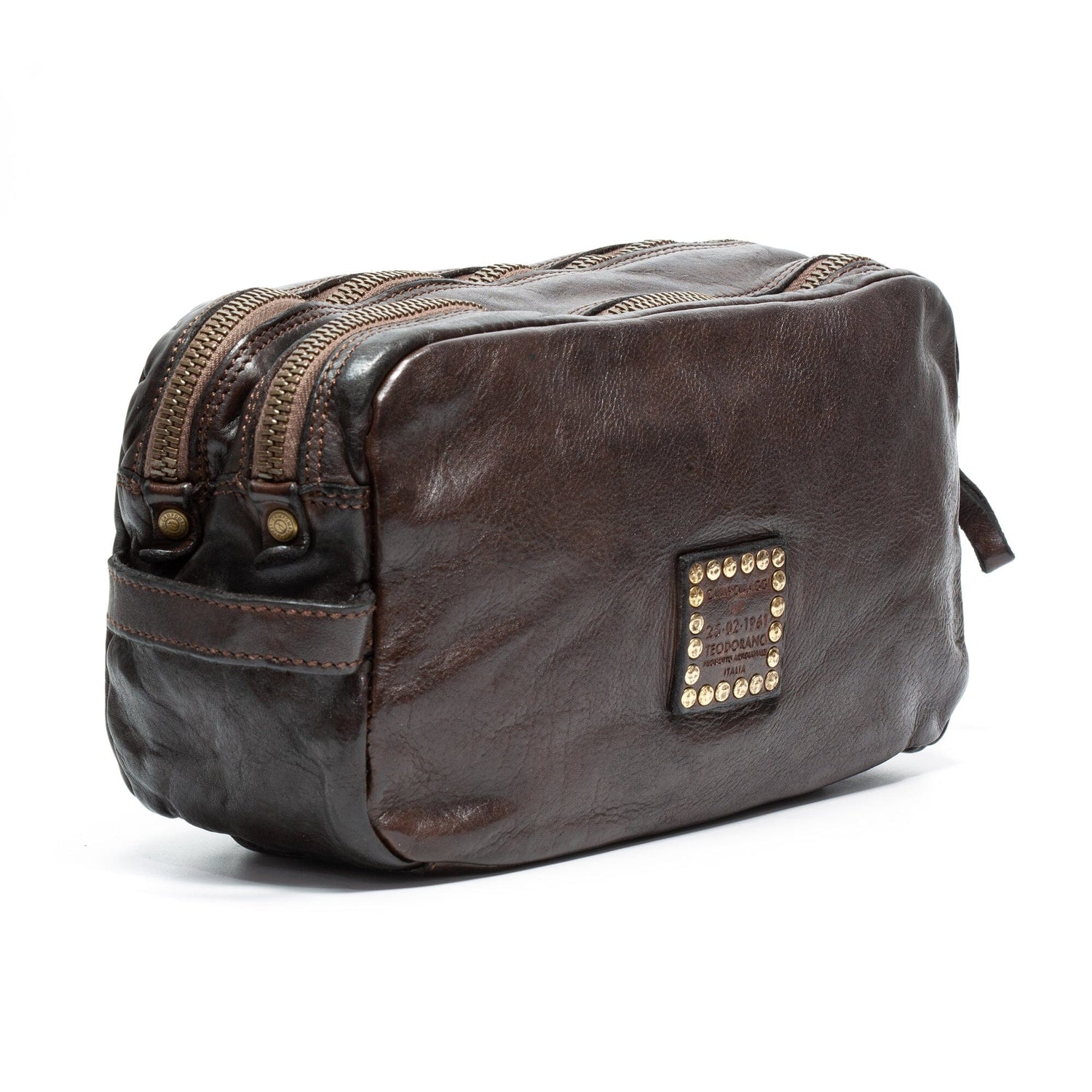 Campomaggi Leather Toiletry Bag, Teodorano Print Toiletry Bag Campomaggi