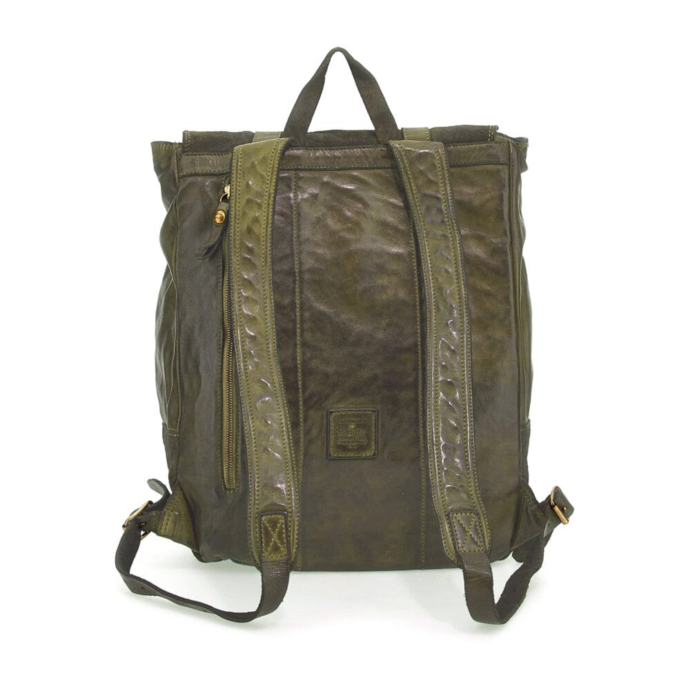 Campomaggi Jacob Leather Backpack Backpack Campomaggi Military Green