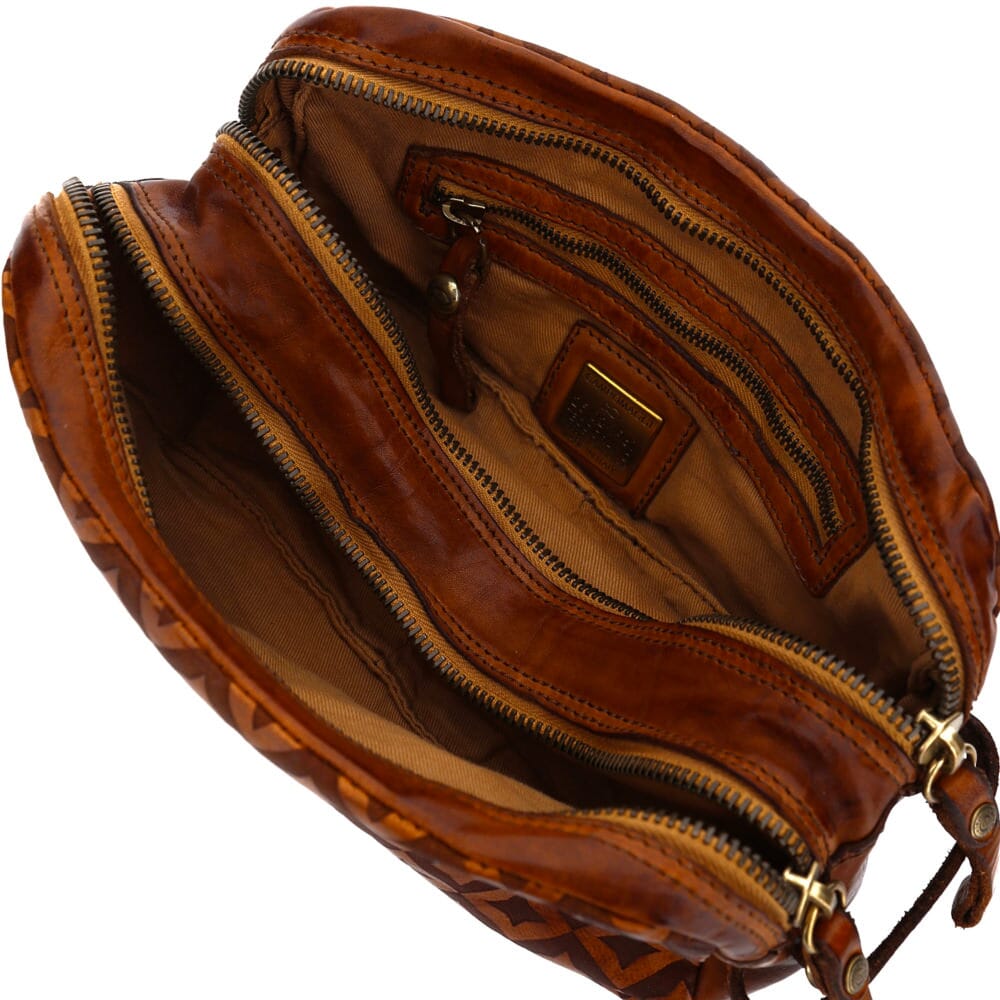 Campomaggi Aron Leather Toiletry Bag, Star Laser Print Toiletry Bag Campomaggi