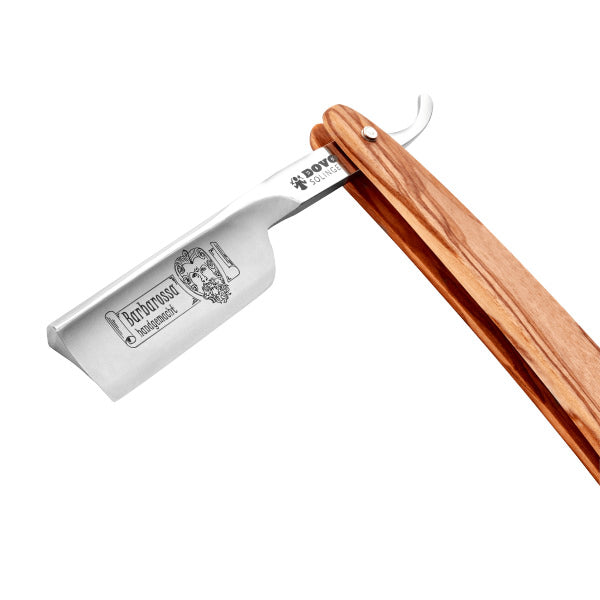 DOVO “Barbarossa” Short Blade Straight Razor 5/8”, Olivewood Scales Straight Razor DOVO