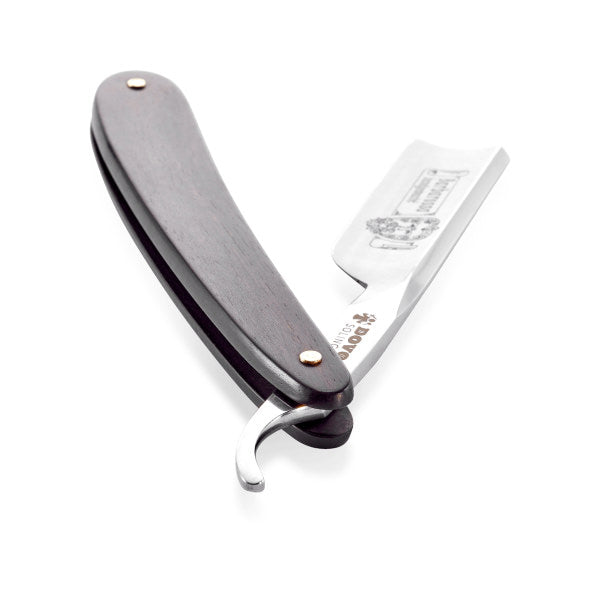 DOVO “Barbarossa” Short Blade Straight Razor 5/8”, Genuine Ebony Scales Straight Razor DOVO