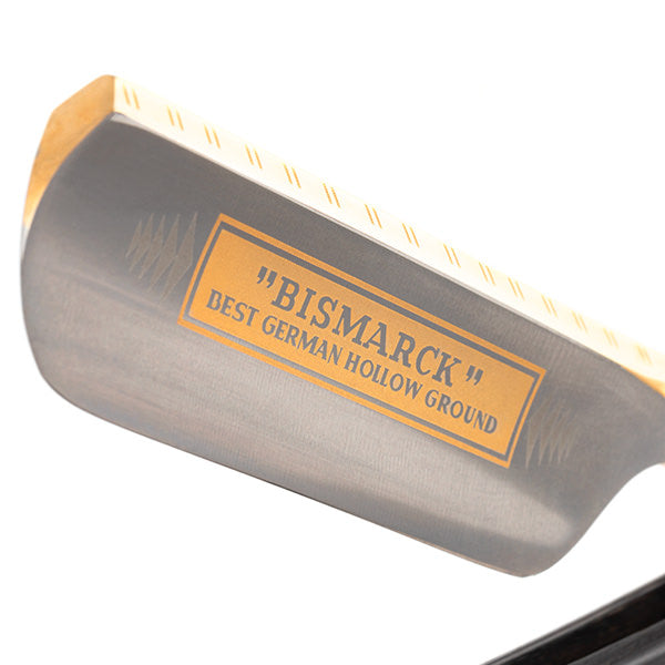 DOVO “Bismarck” Straight Razor 6/8”, Ebony Gold Scales Straight Razor DOVO