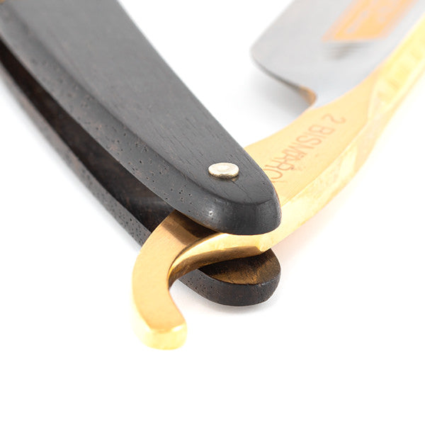 DOVO “Bismarck” Straight Razor 6/8”, Ebony Gold Scales Straight Razor DOVO