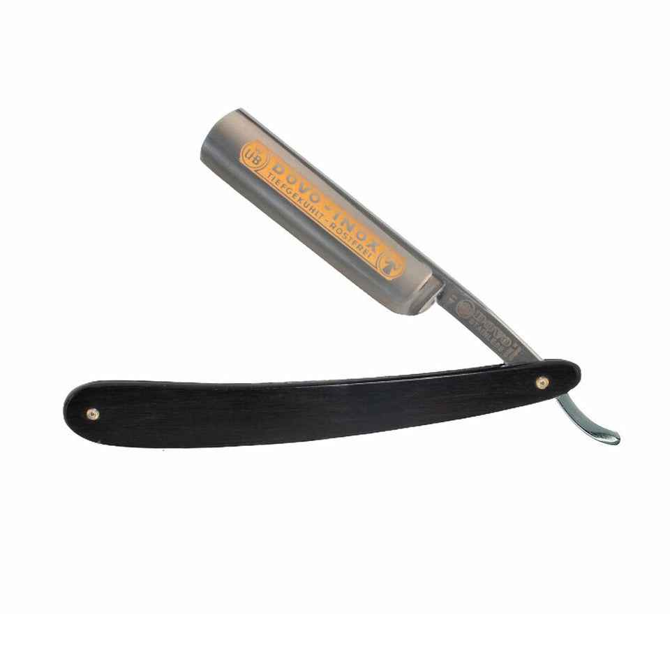 DOVO Inox Straight Razor 5/8”, Ebony Scales Straight Razor DOVO