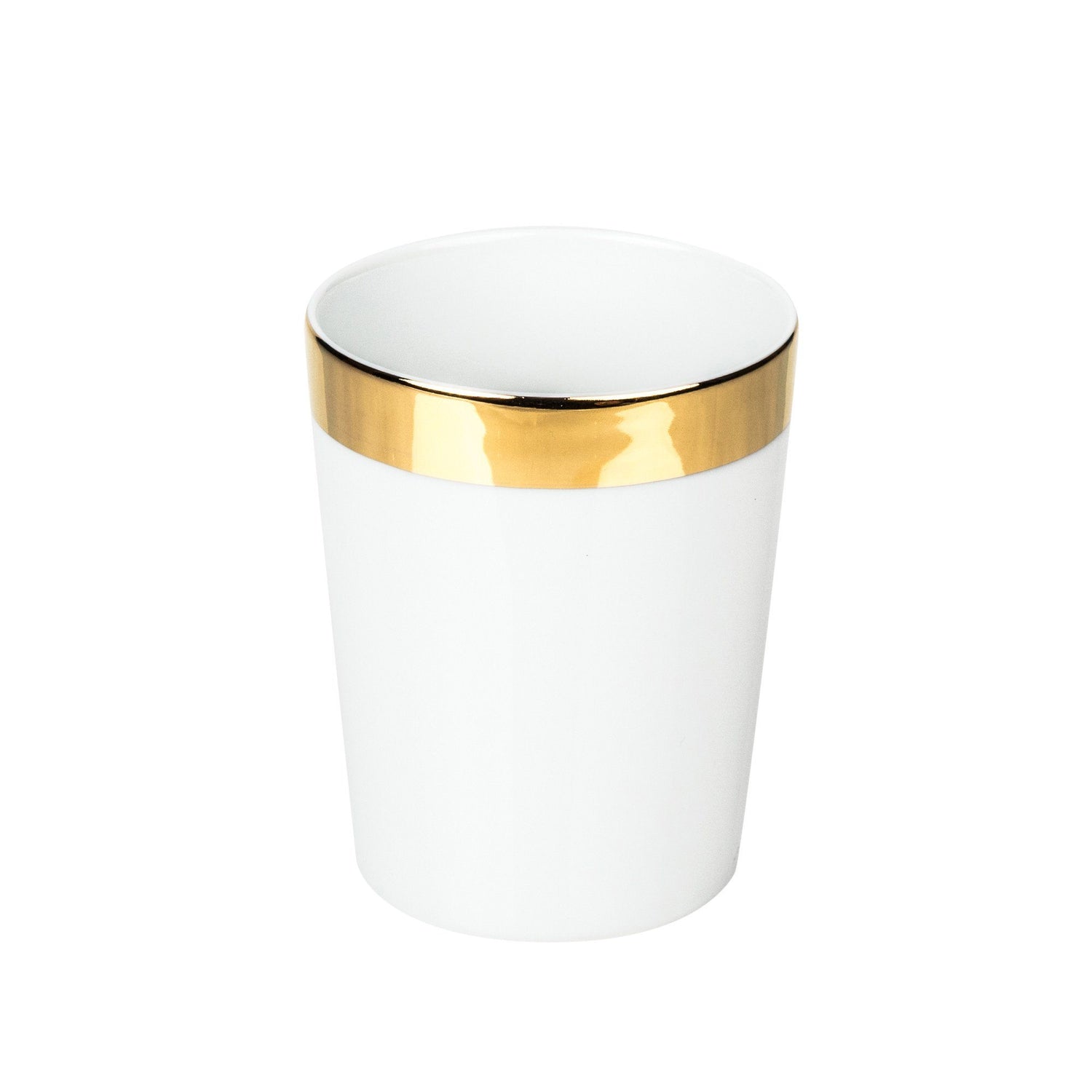 Decor Walther Porcelain White Tumbler, Gold or Platinum Toothbrush Holder Decor Walther Gold
