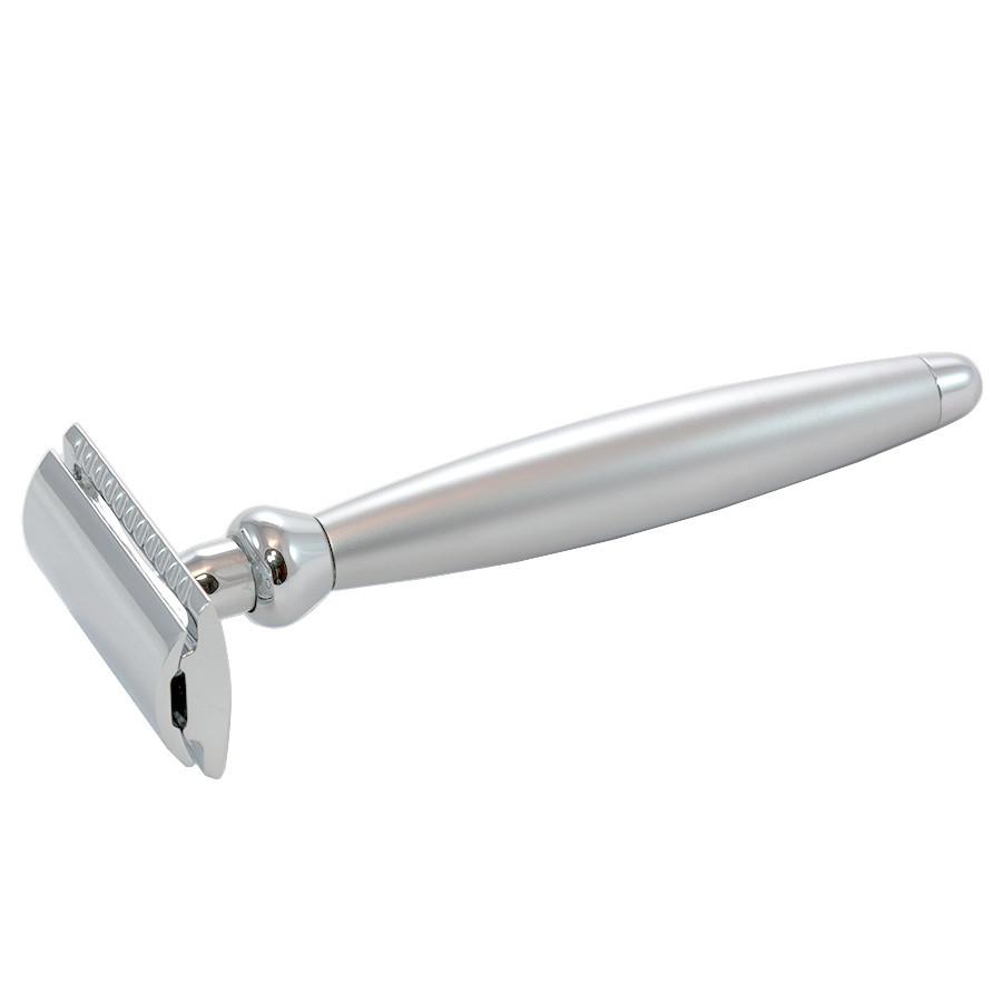 Edwin Jagger Bulbous Double Edge Safety Razor, Satin Handle Double Edge Safety Razor Edwin Jagger