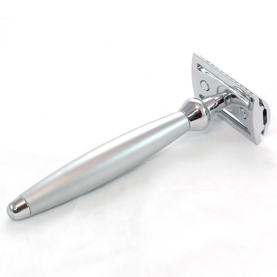 Edwin Jagger Bulbous Double Edge Safety Razor, Satin Handle Double Edge Safety Razor Edwin Jagger