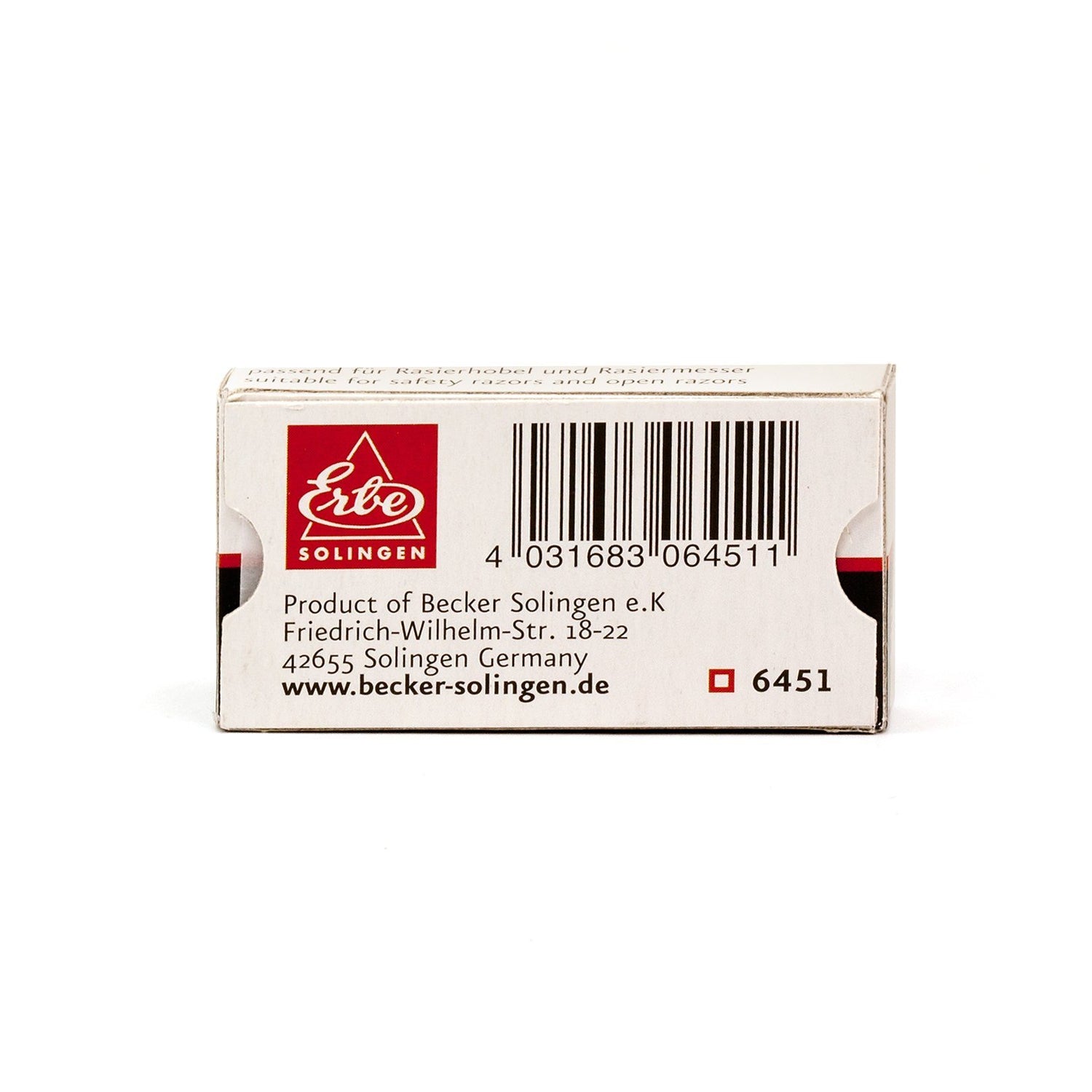 10 Erbe Solingen Fresh Tradition Double-Edge Safety Razor Blades Razor Blades Erbe Solingen