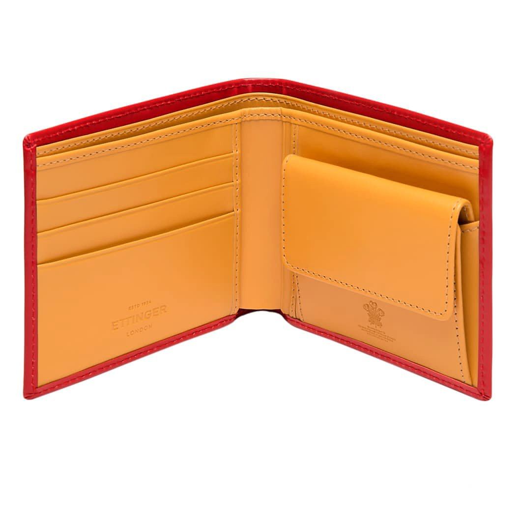 Ettinger Bridle Hide Billfold with 3 Credit Card Slots and Coin Purse Leather Wallet Ettinger