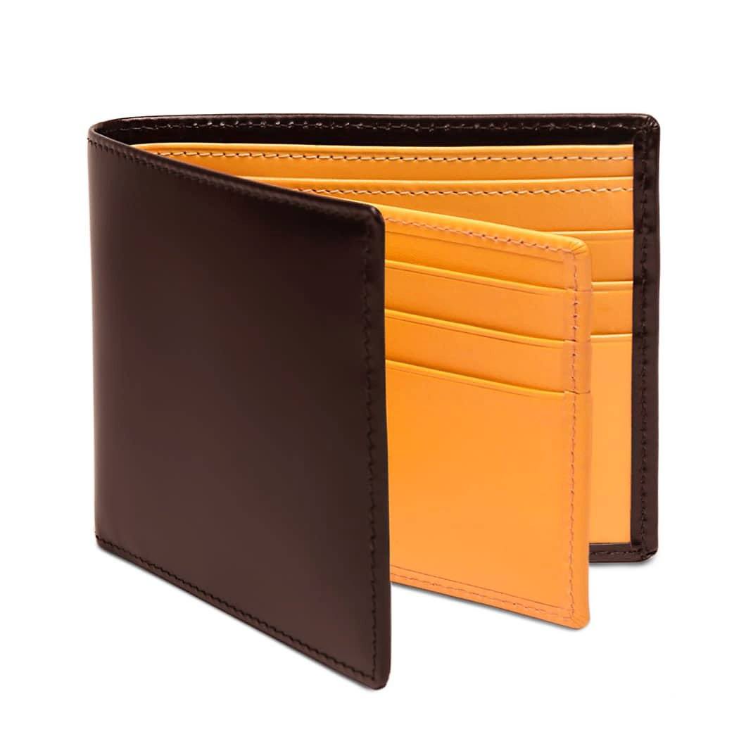Ettinger Bridle Hide Billfold With 12 Credit Card Slots Leather Wallet Ettinger Nut