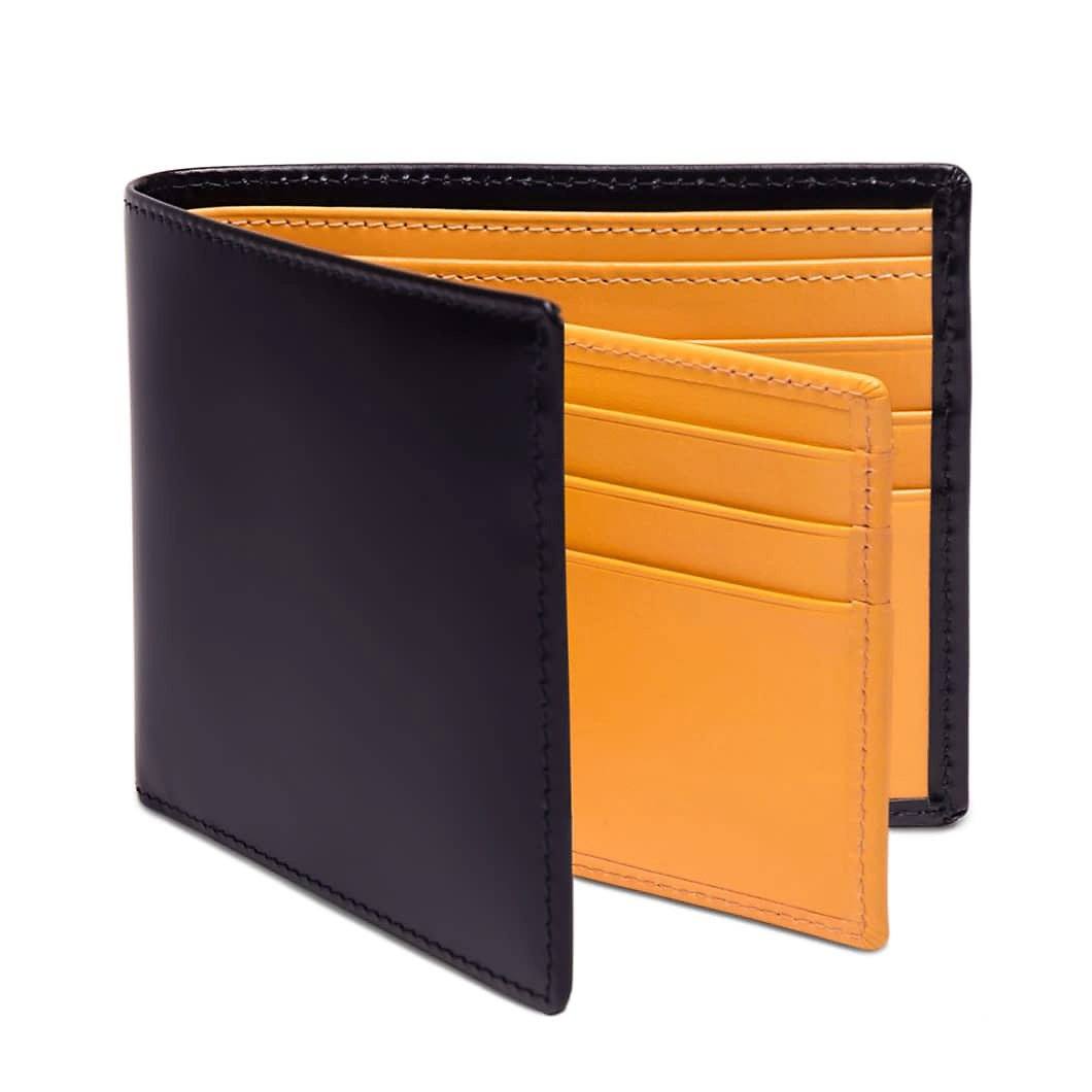 Ettinger Bridle Hide Billfold With 12 Credit Card Slots Leather Wallet Ettinger Navy