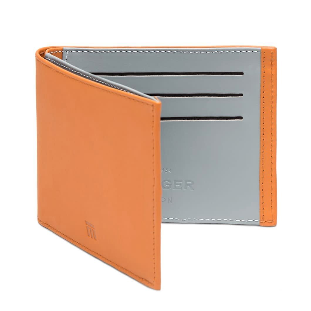 Ettinger TT Billfold Leather Wallet Leather Wallet Ettinger Tan and Sky Blue