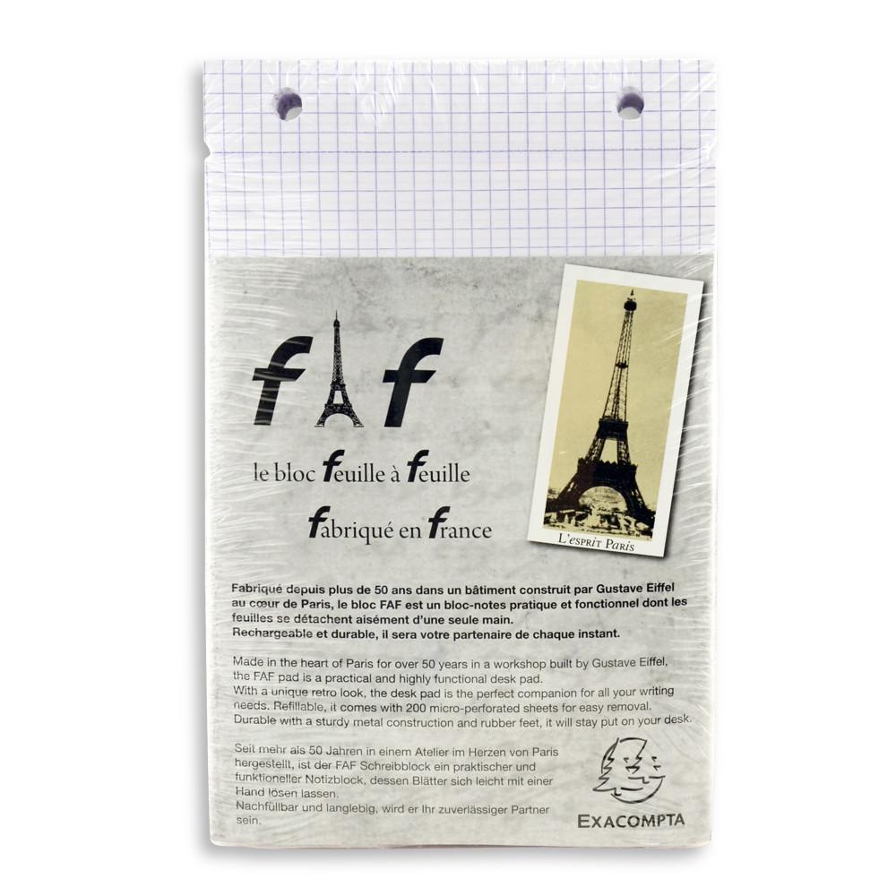 Exacompta FAF Desk Note Pad Refill #4, Large Desk Notepad Refill Exacompta Squared Single