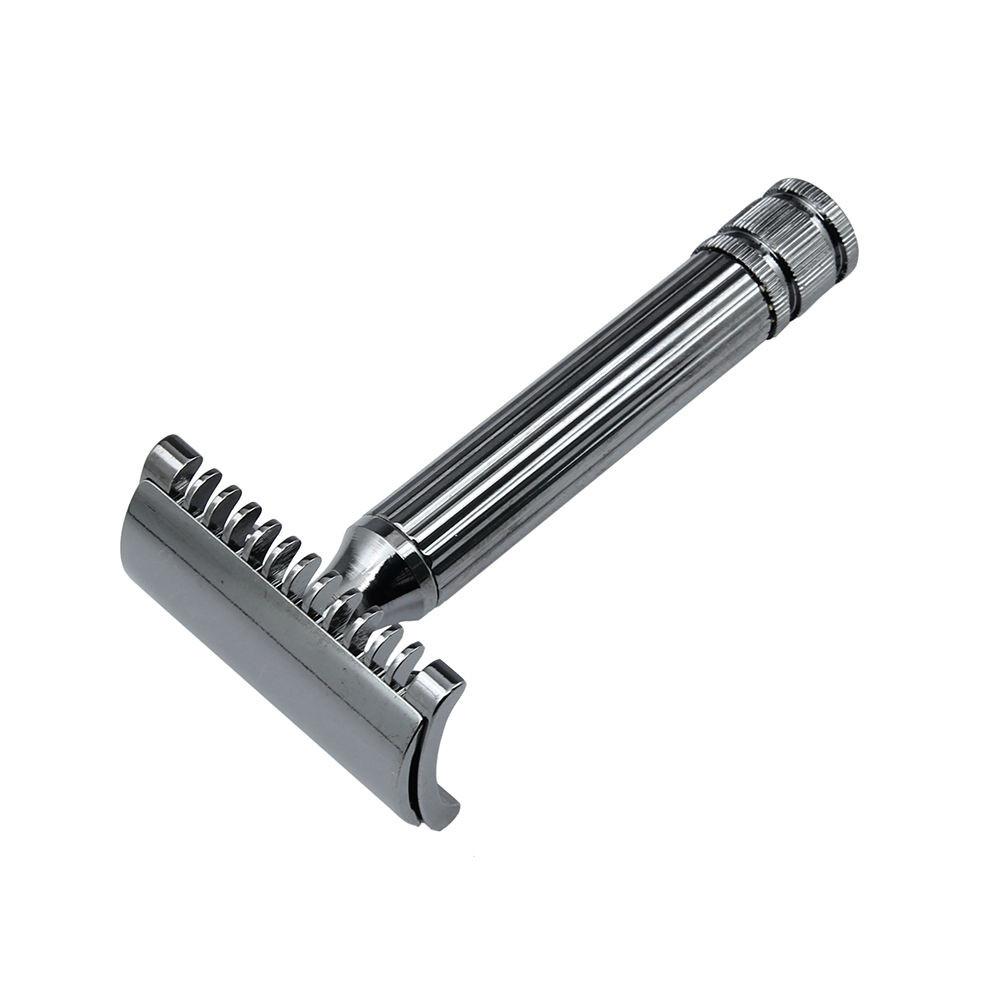 Fatip Grande Double-Edge Safety Razor, Black Metal Double Edge Safety Razor Fatip