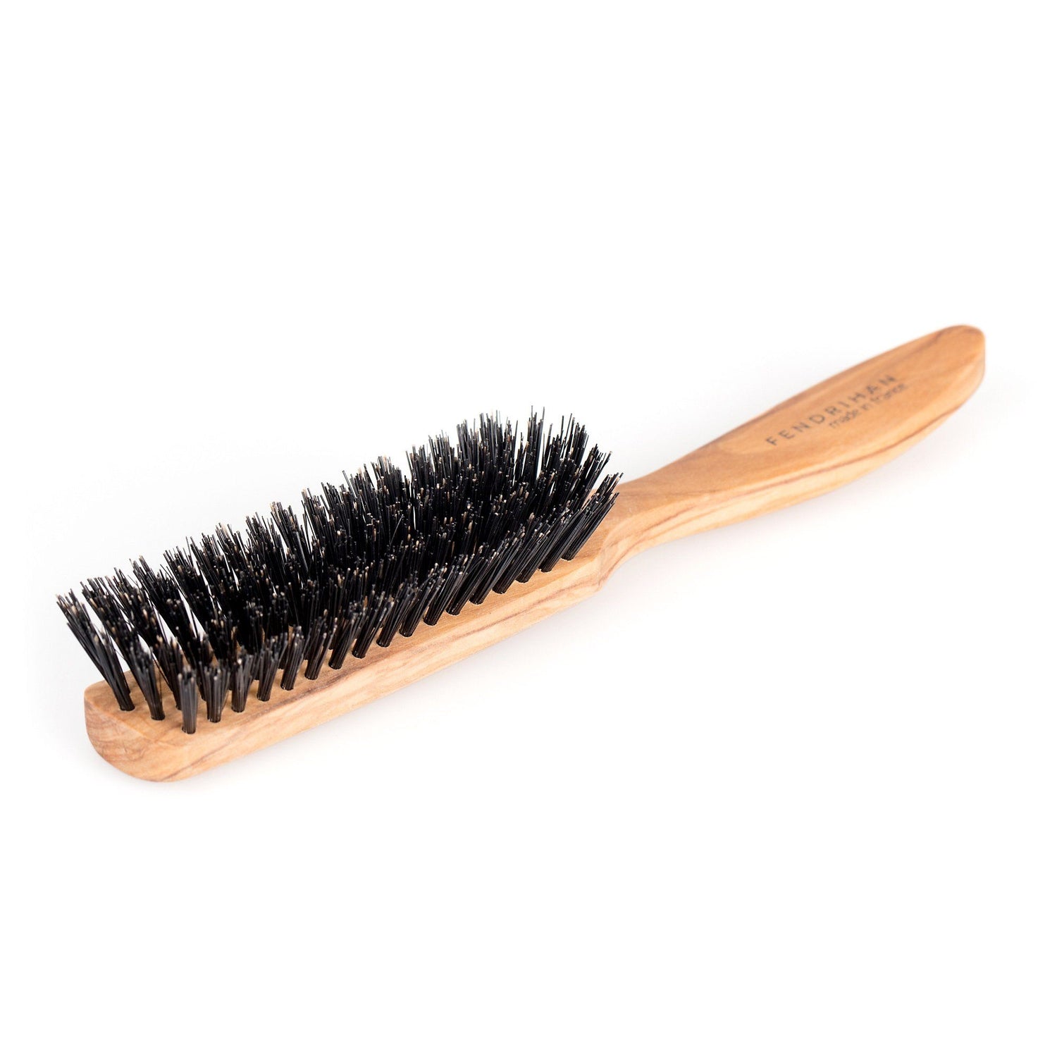 Fendrihan 5 Row Olivewood Hairbrush with Dark Bristles, Made in France Hair Brush Fendrihan