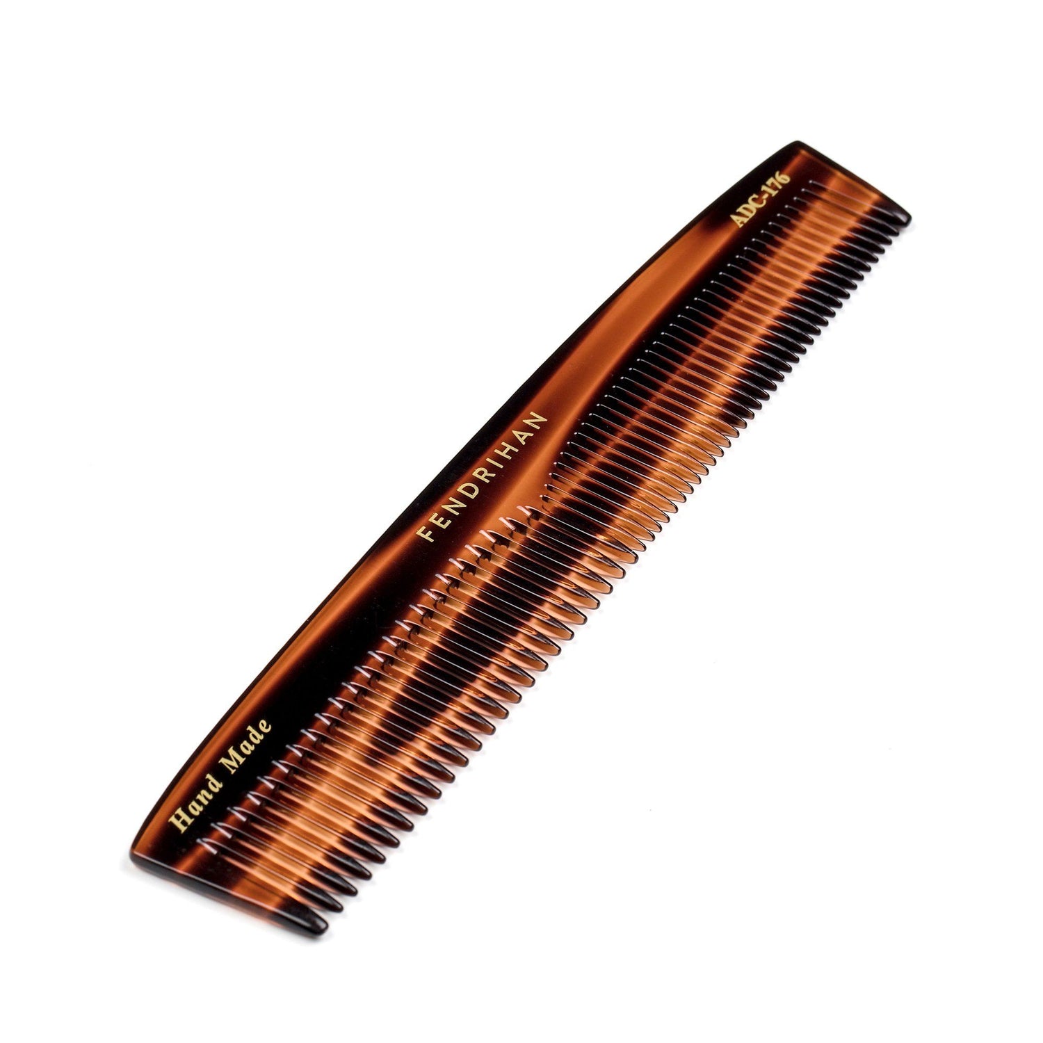 Fendrihan Hand-Finished Double-Tooth Comb, Faux Tortoise Comb Fendrihan