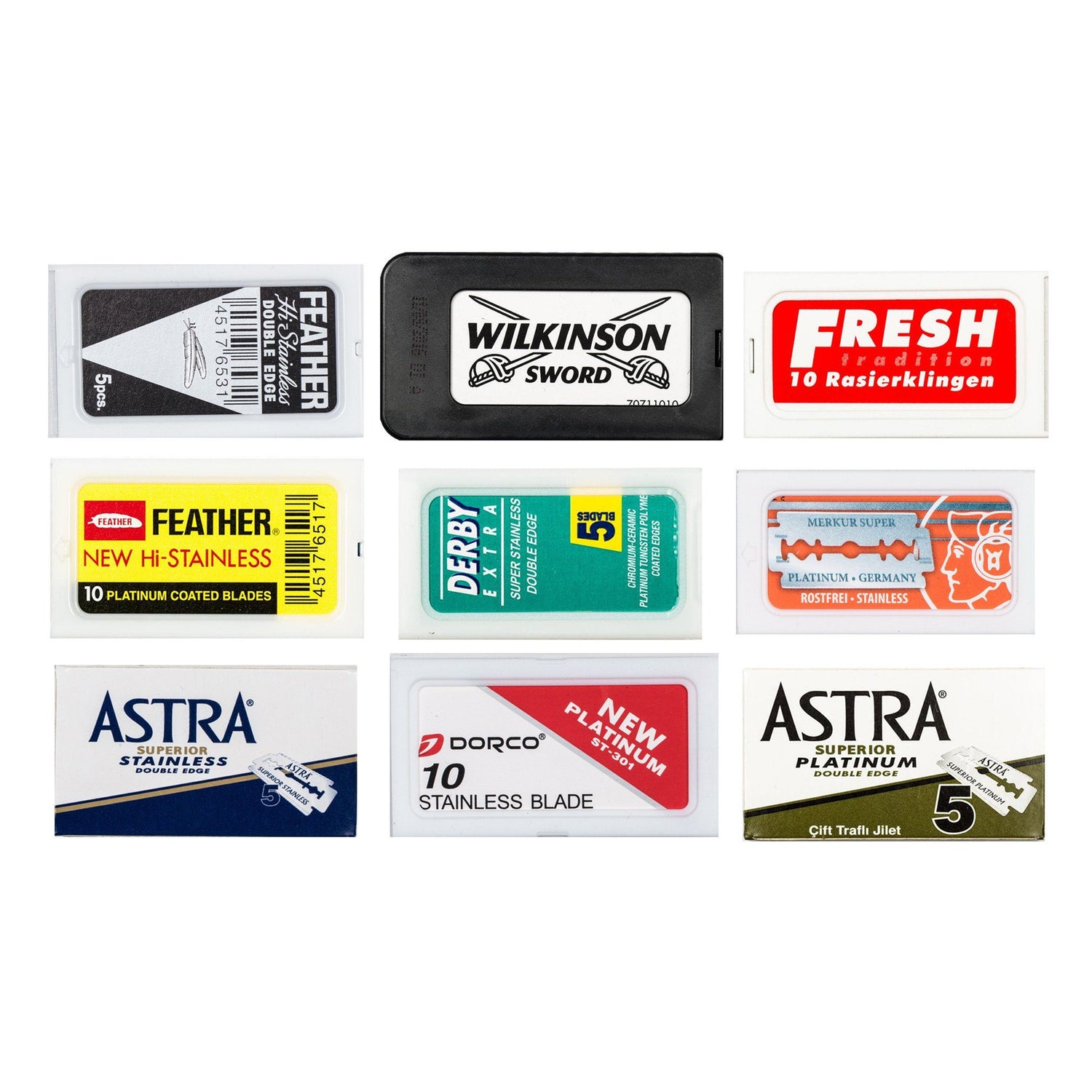 90pc Super-sized Razor Blades Sampler Razor Blades Fendrihan