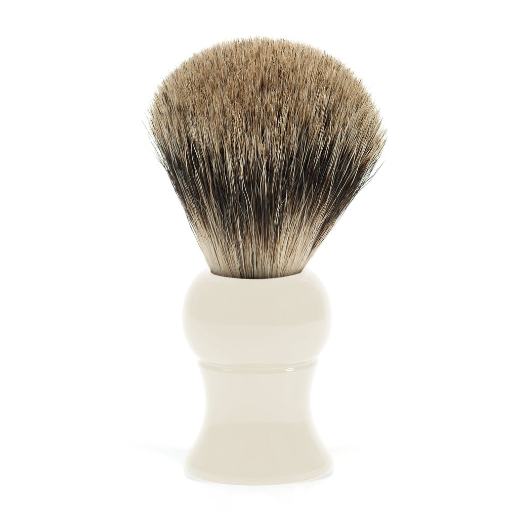 Fendrihan Pure Badger Shaving Brush, Black Handle Badger Bristles Shaving Brush Fendrihan Brush only Faux Ivory 