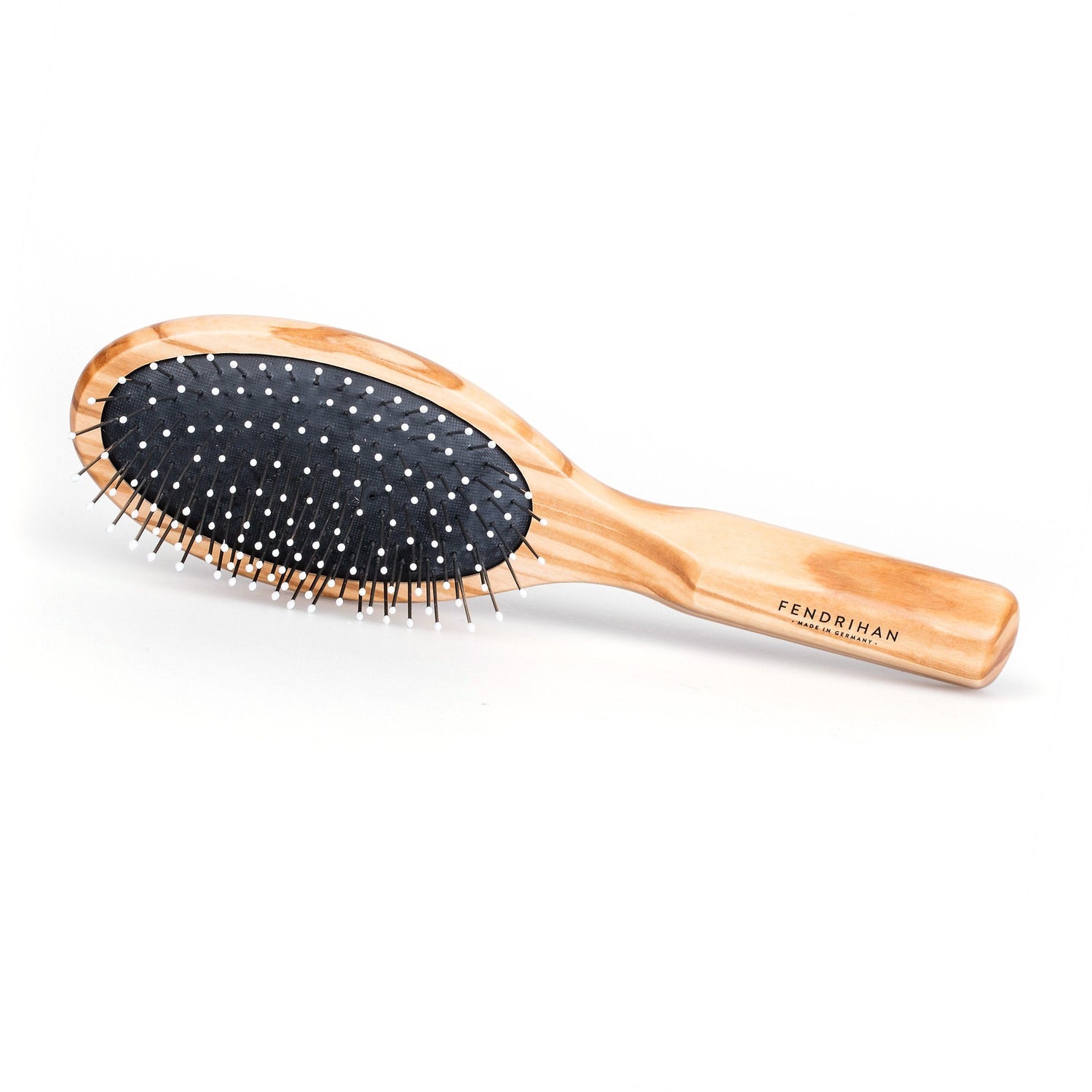 Fendrihan Oval Olivewood Pneumatic Brush with Styling Pins – Made in Germany Hair Brush Fendrihan