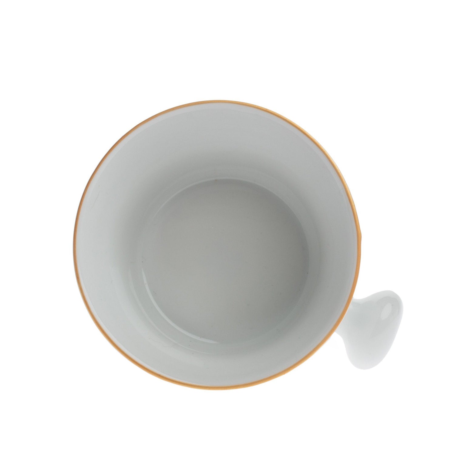 Fendrihan Porcelain Shaving Mug, Hand-Painted Rim Shaving Mug Fendrihan