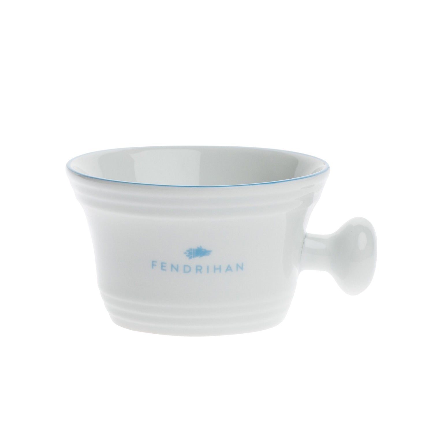 Fendrihan Porcelain Shaving Mug, Hand-Painted Rim Shaving Mug Fendrihan Light Blue