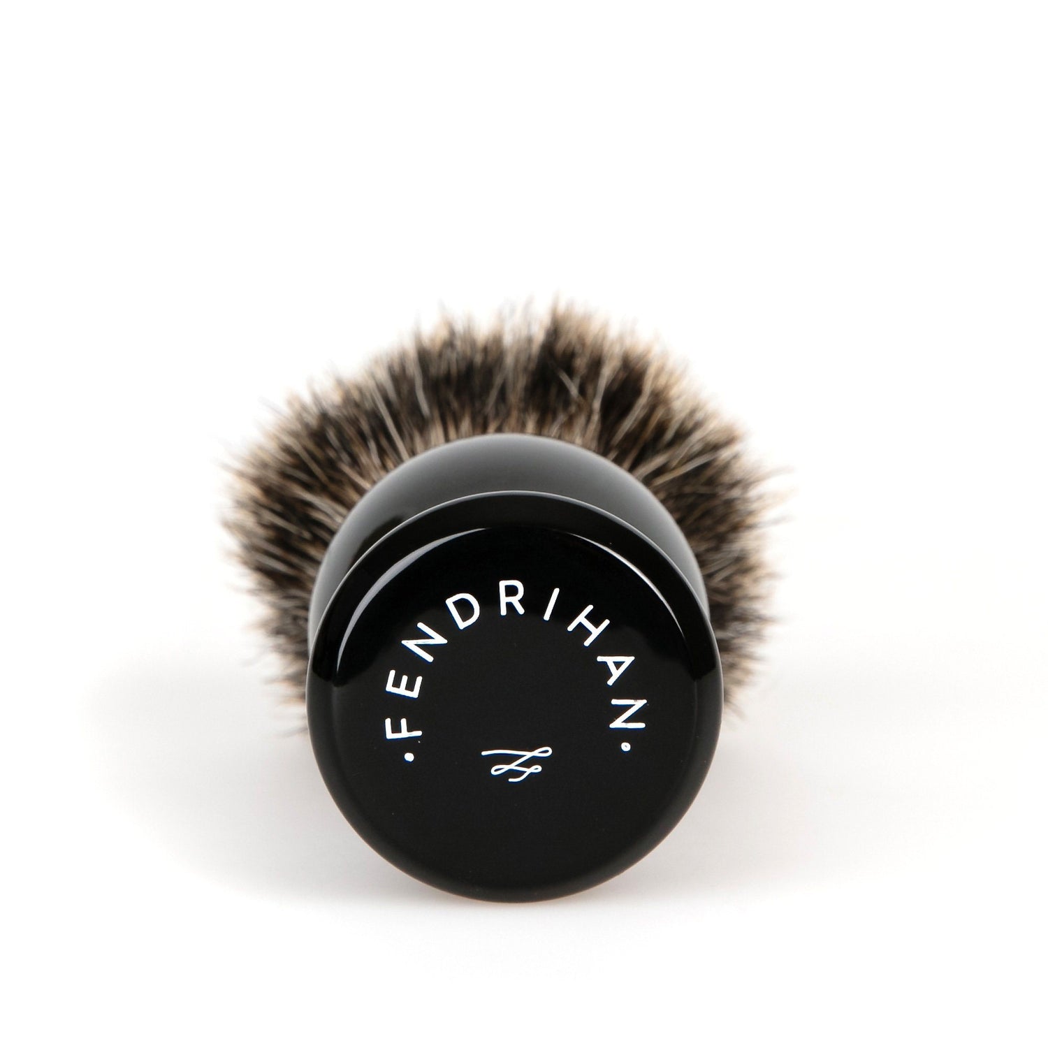 Fendrihan Classic Pure Grey Badger Shaving Brush & Metal Stand Badger Bristles Shaving Brush Fendrihan