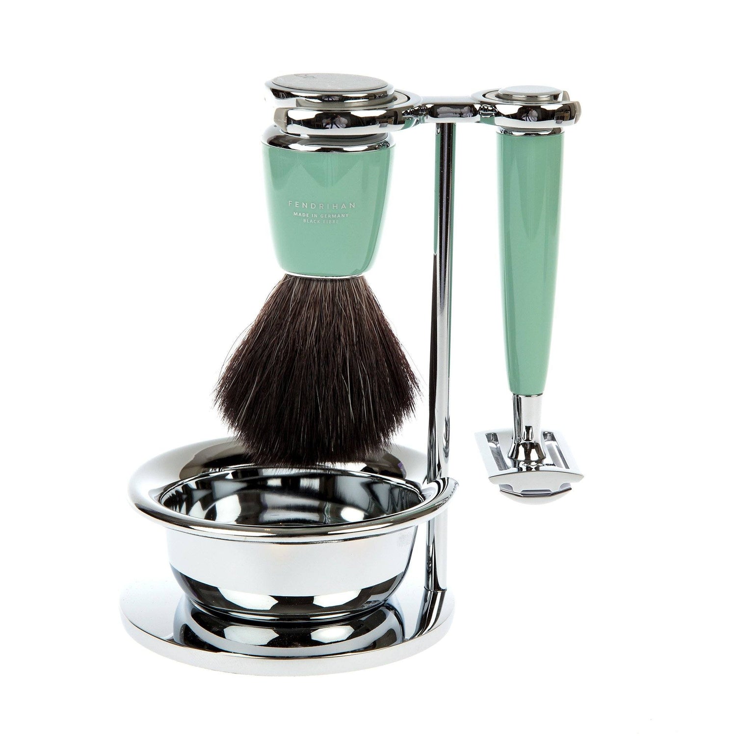 Fendrihan 4-Piece Shaving Set with Safety Razor and Black Fibre Brush Shaving Kit Fendrihan Mint