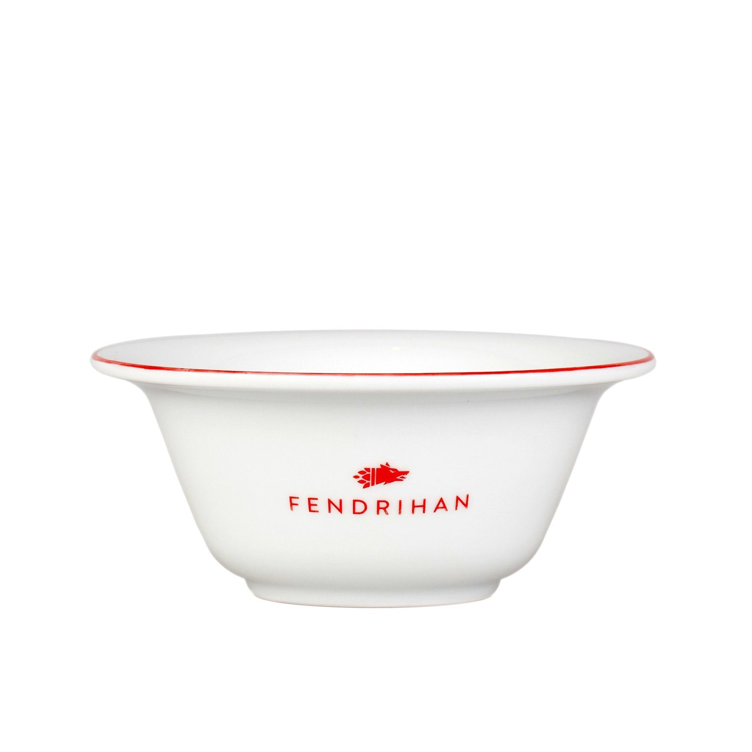 Fendrihan Porcelain Shaving Bowl, Hand-Painted Rim Shaving Bowl Fendrihan Red