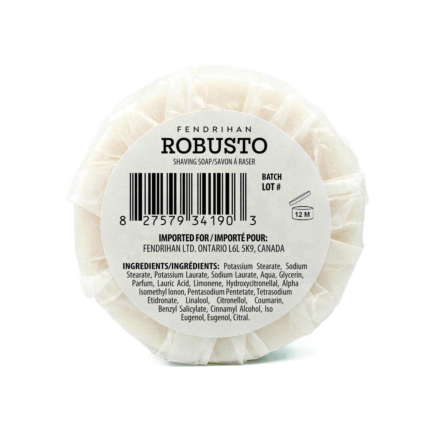 Fendrihan Robusto Shaving Soap, Made in the Netherlands Shaving Soap Fendrihan