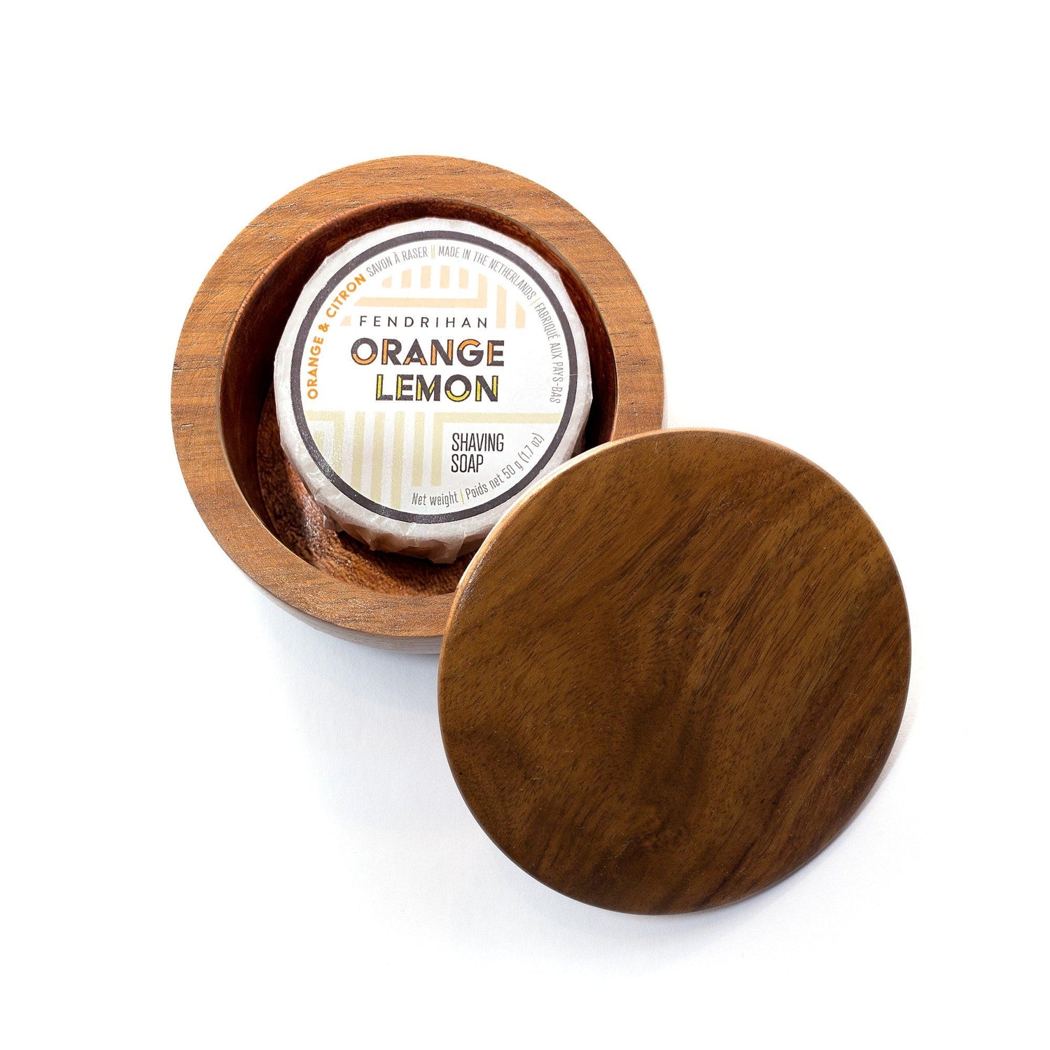 Fendrihan Shaving Soaps in Acacia Wood Bowl, 50 g Shaving Soap Fendrihan