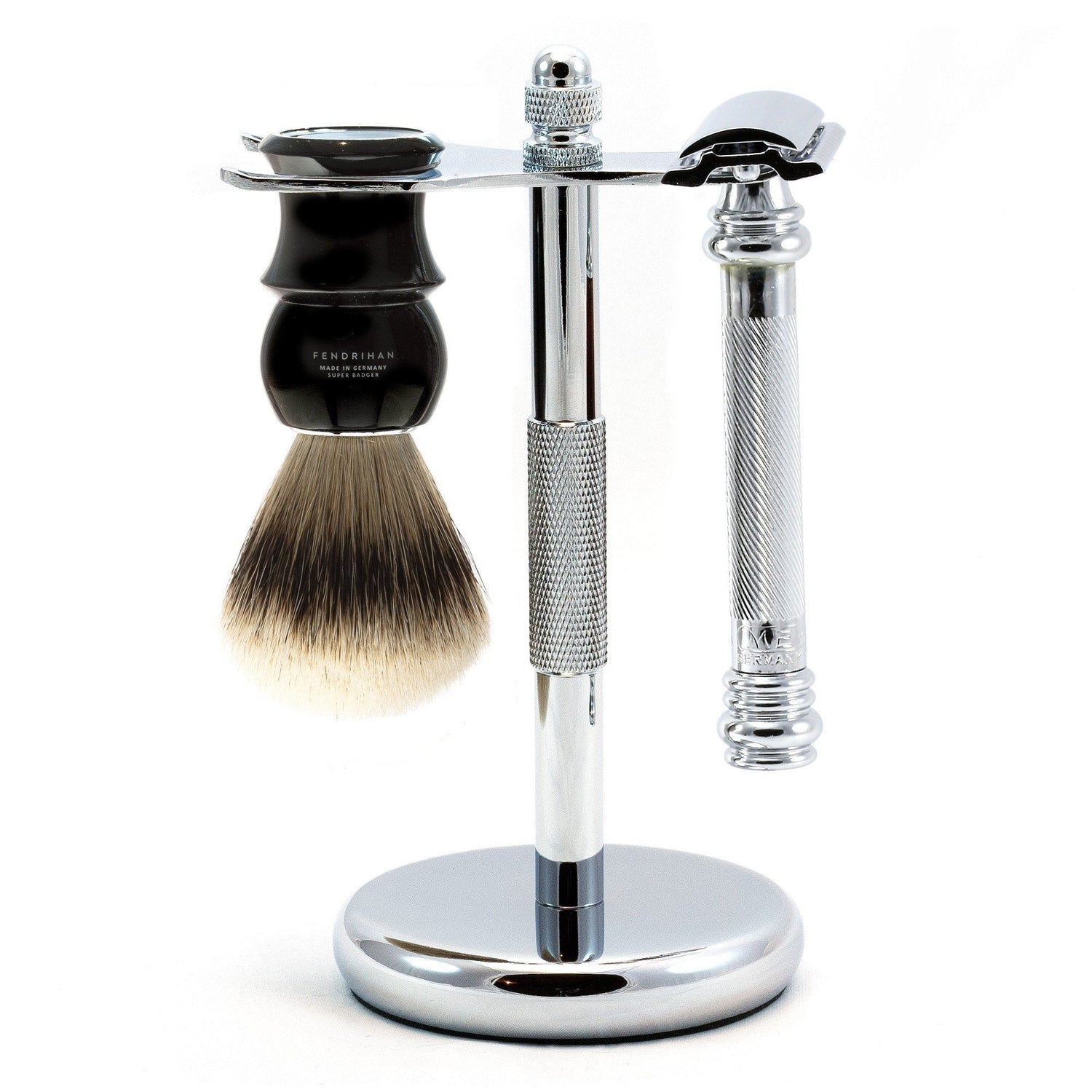 Merkur 38C Barber-Pole 3-Piece Classic Wet-Shaving Kit, Save $15 Shaving Kit Fendrihan Black